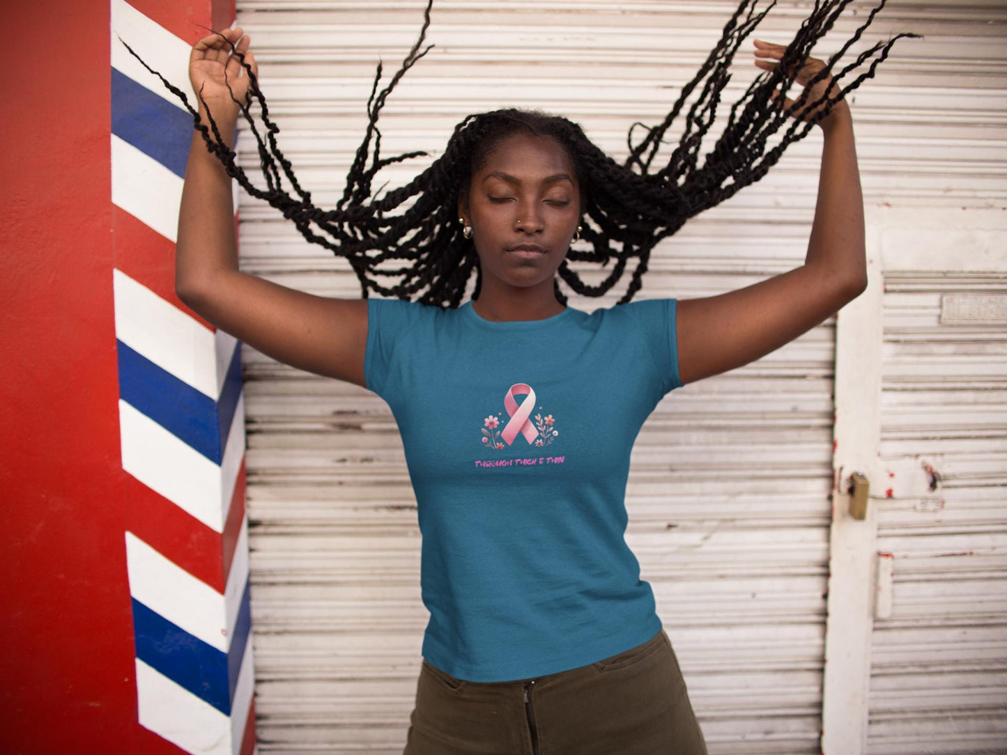 Breast Cancer Awareness T-Shirt, Supportive Tee, Gift for Her, Pink Ribbon Shirt, Advocacy Apparel