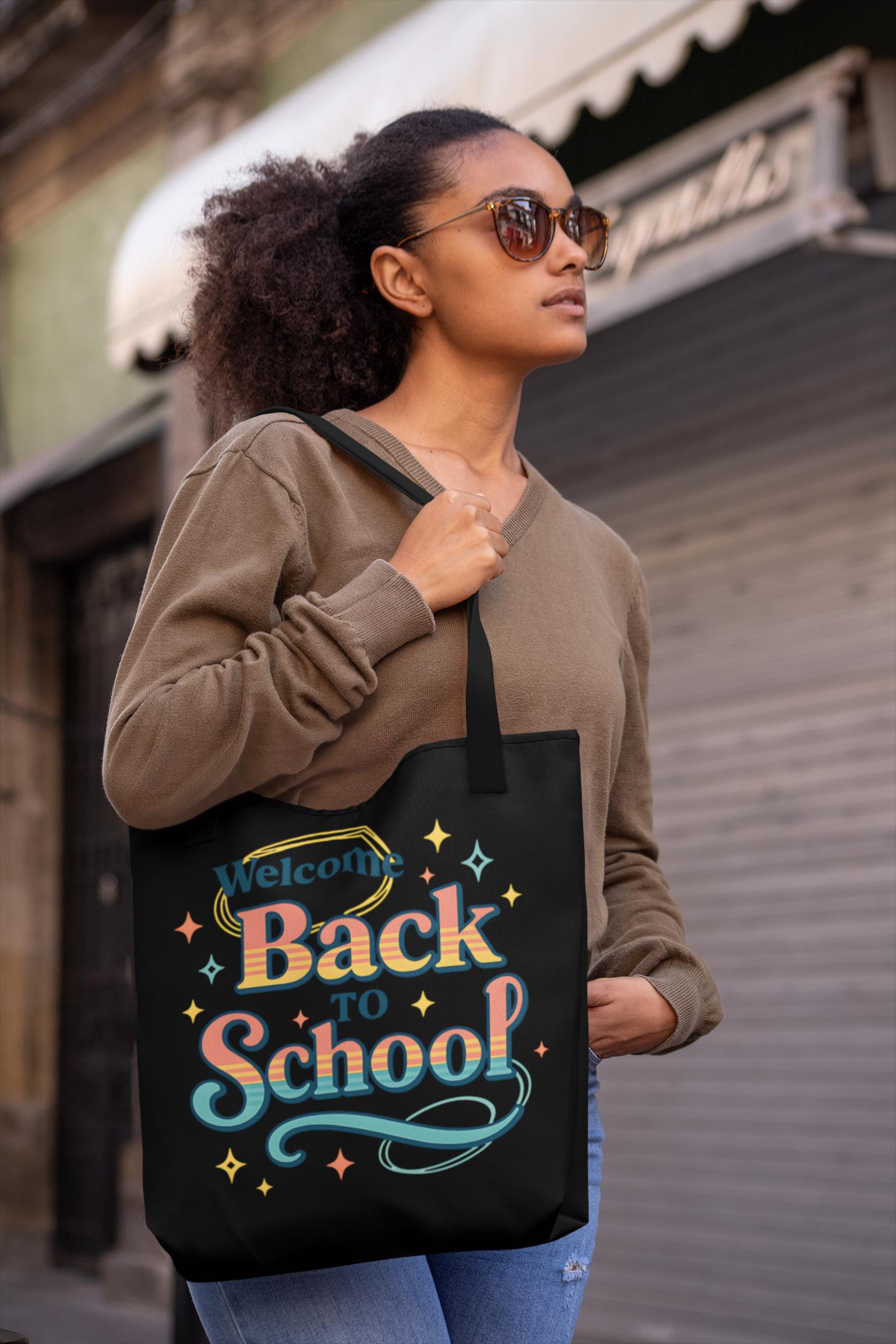 Back to School Tote Bag - Stylish Carryall for Students, School Events, College, Eco-Friendly, Gift for Teacher Appreciation Back to School