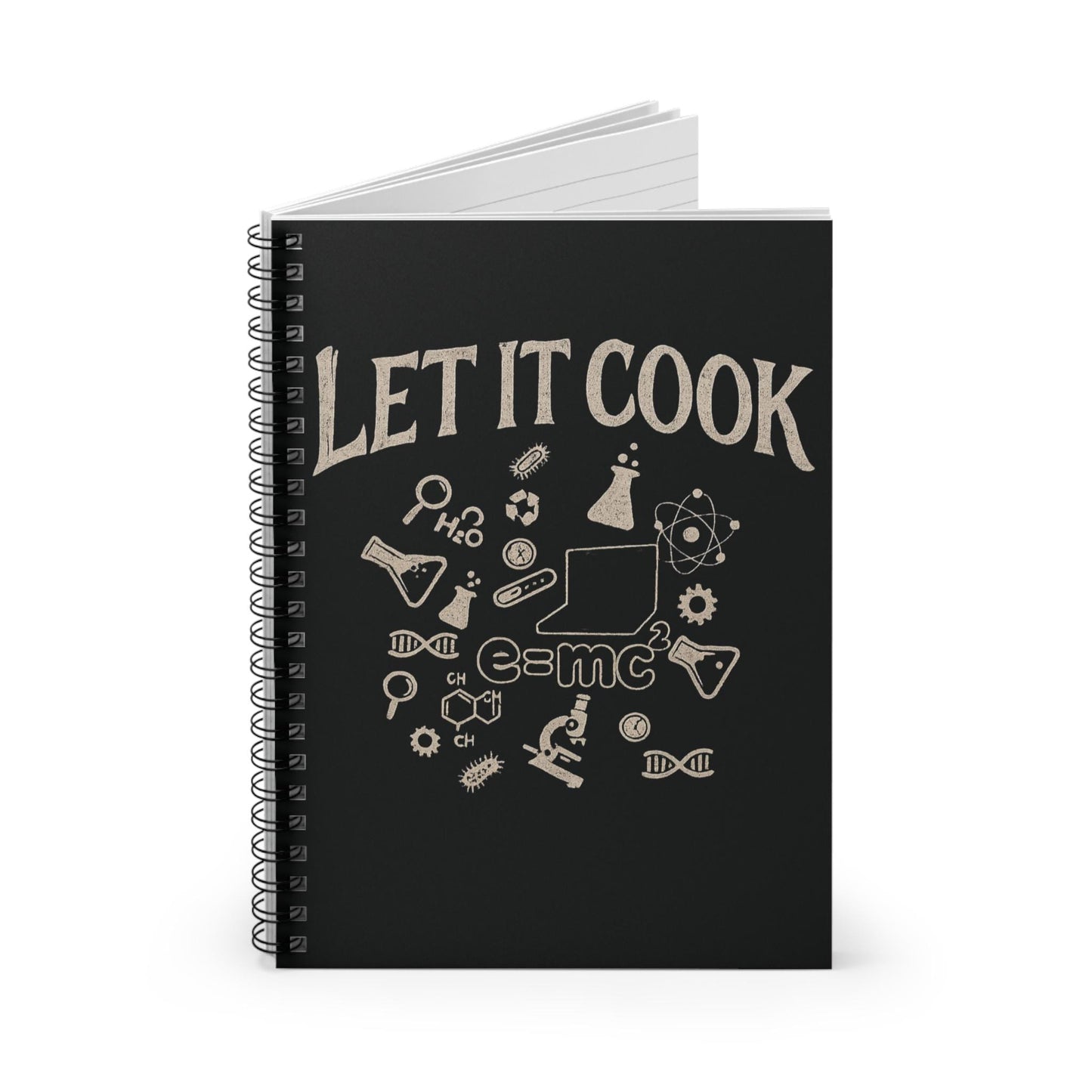 Science Lab Spiral Notebook, Chemistry Journal for Students Teachers STEM Gift Cute, Study Notes Planner Back to School Laboratory Scientist