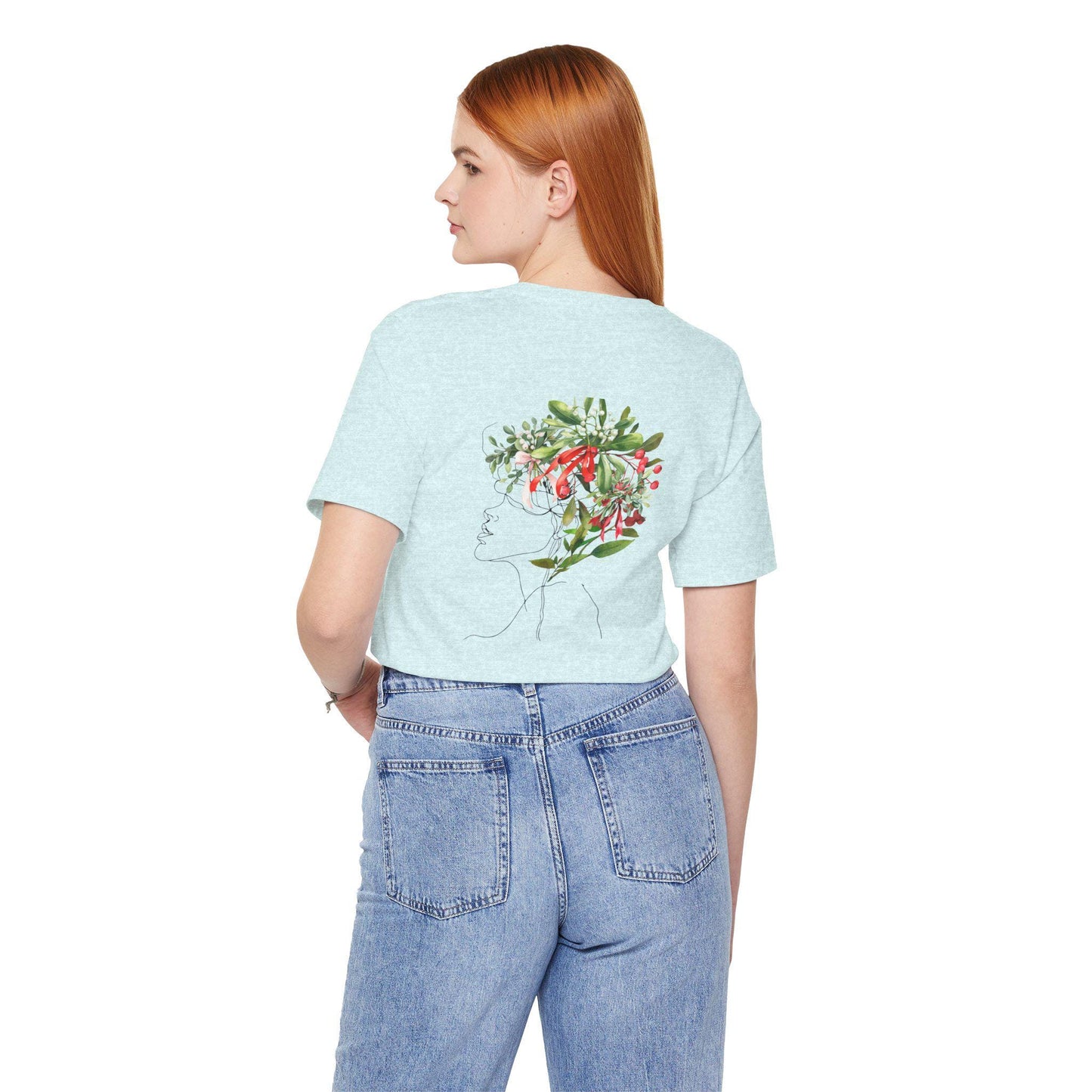 Floral Silhouette T-Shirt - Casual Spring Summer Fall Wear, Gift for Nature Lovers, Art Tee, Unisex Graphic Tee, Spring Fashion