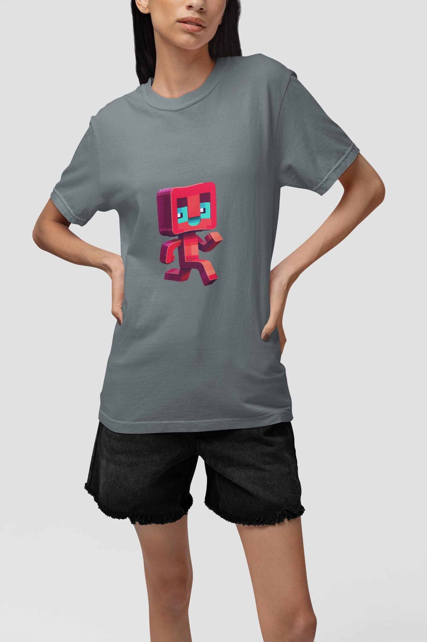 Pixelated Running Man Kid Tee - Fun Graphic Kids Tee, Vibrant Children's Apparel, Birthday Gift for Boys & Girls, Back to School Apparel