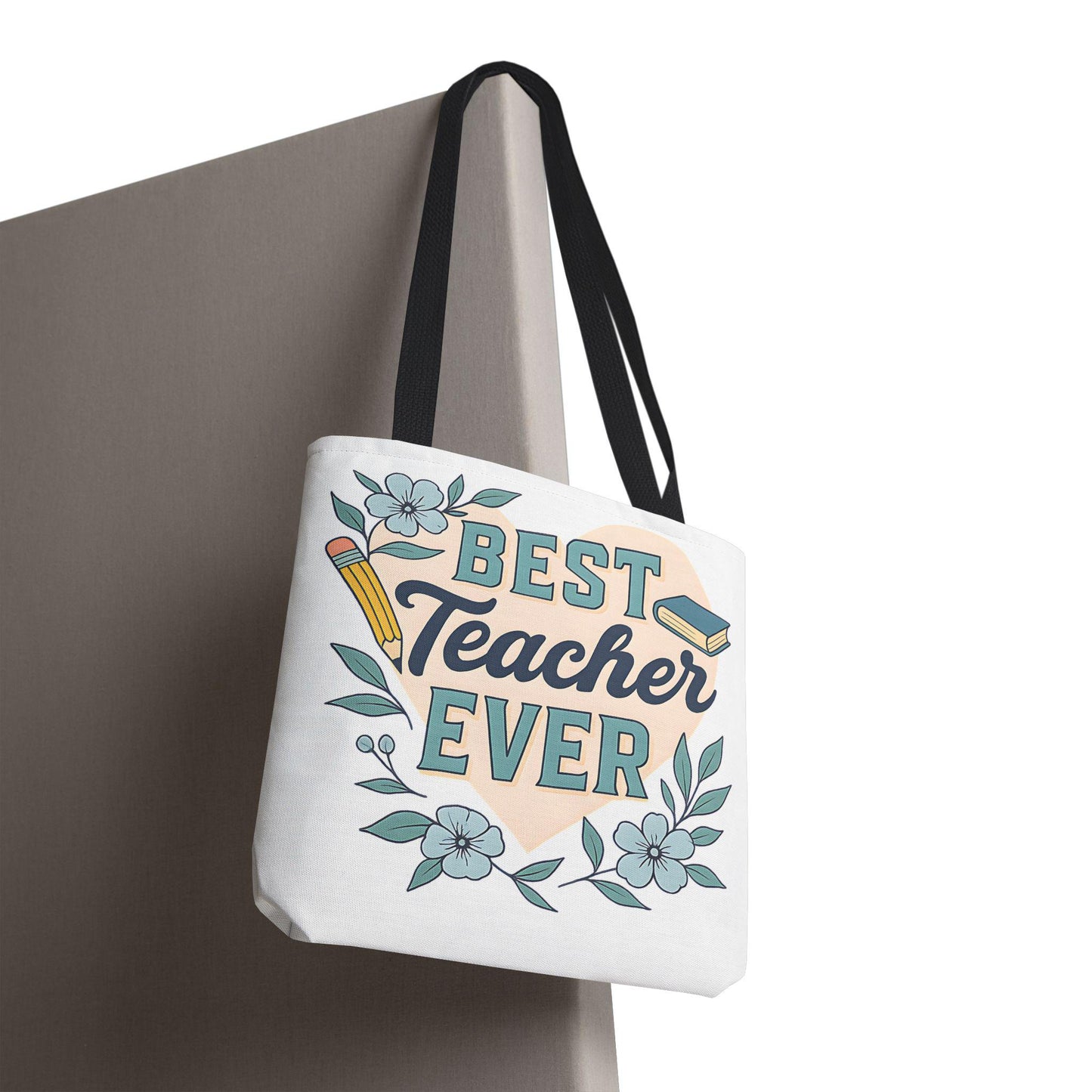 Best Teacher Ever Tote Bag - Stylish Carryall for Teacher, School Event, College, Eco-Friendly, Gift for Teacher Appreciation Back to School