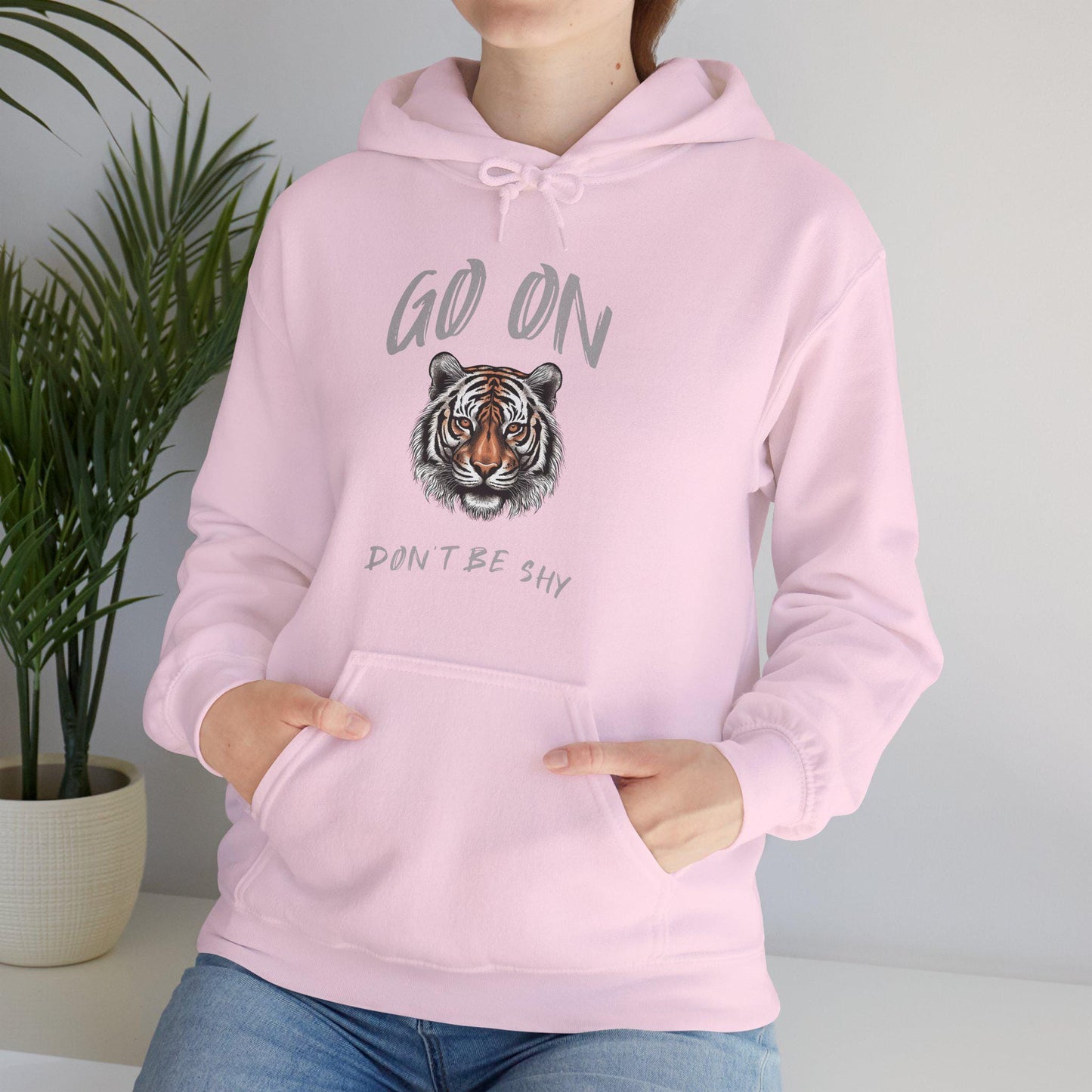 Love and Fun Tiger Hoodie Sweatshirt, Flirty Hoodie, Cozy Pullover, Gift for Him/Her, Birthday Present, Outdoors Summer Flirty Tee