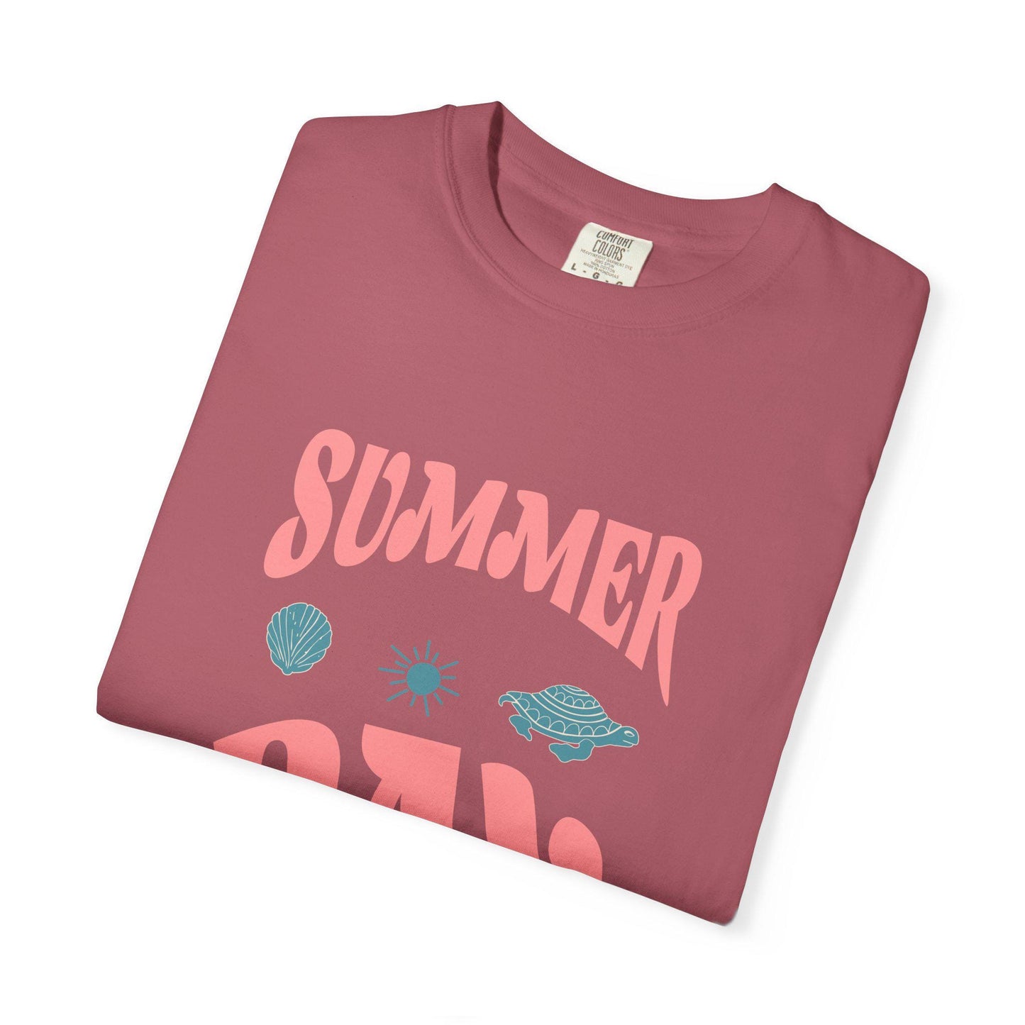 Summer Day Unisex Garment-Dyed T-Shirt, Casual Tee, Beachwear, Gift for Her, Summer Festival Apparel, Fun Outdoors T-Shirt, Summer Vibes