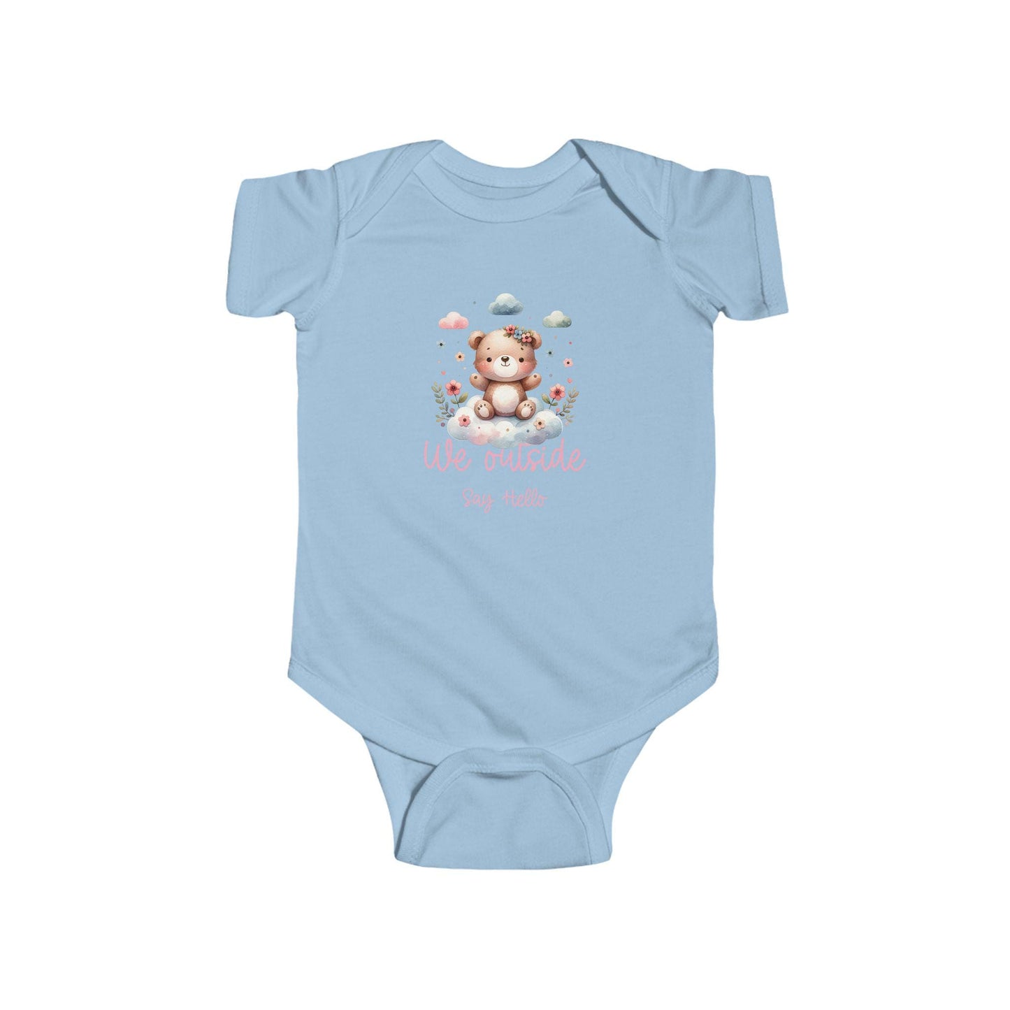 baby Onesie - "We Outside" Baby Suit, Newborn Gift, Toddler Outfit, Baby Shower Gift, Baby Clothes, Spring Wear, Bodysuits for Newborn