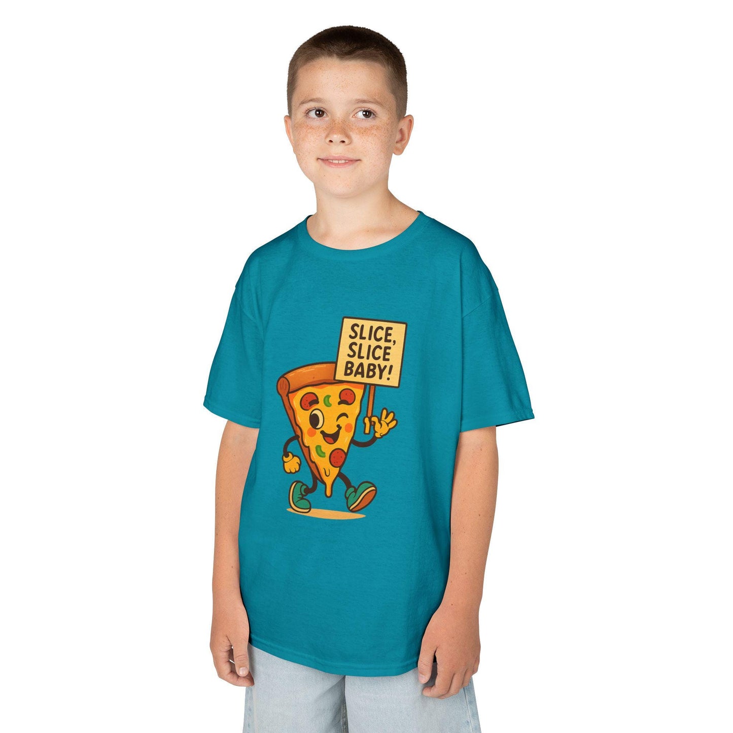Kids Pizza Graphic Tee, Playful Kids Shirt, Fun Foodie Tee, Fun Pizza Apparel, Gift for Young Food Lovers, Casual Back to School Apparel