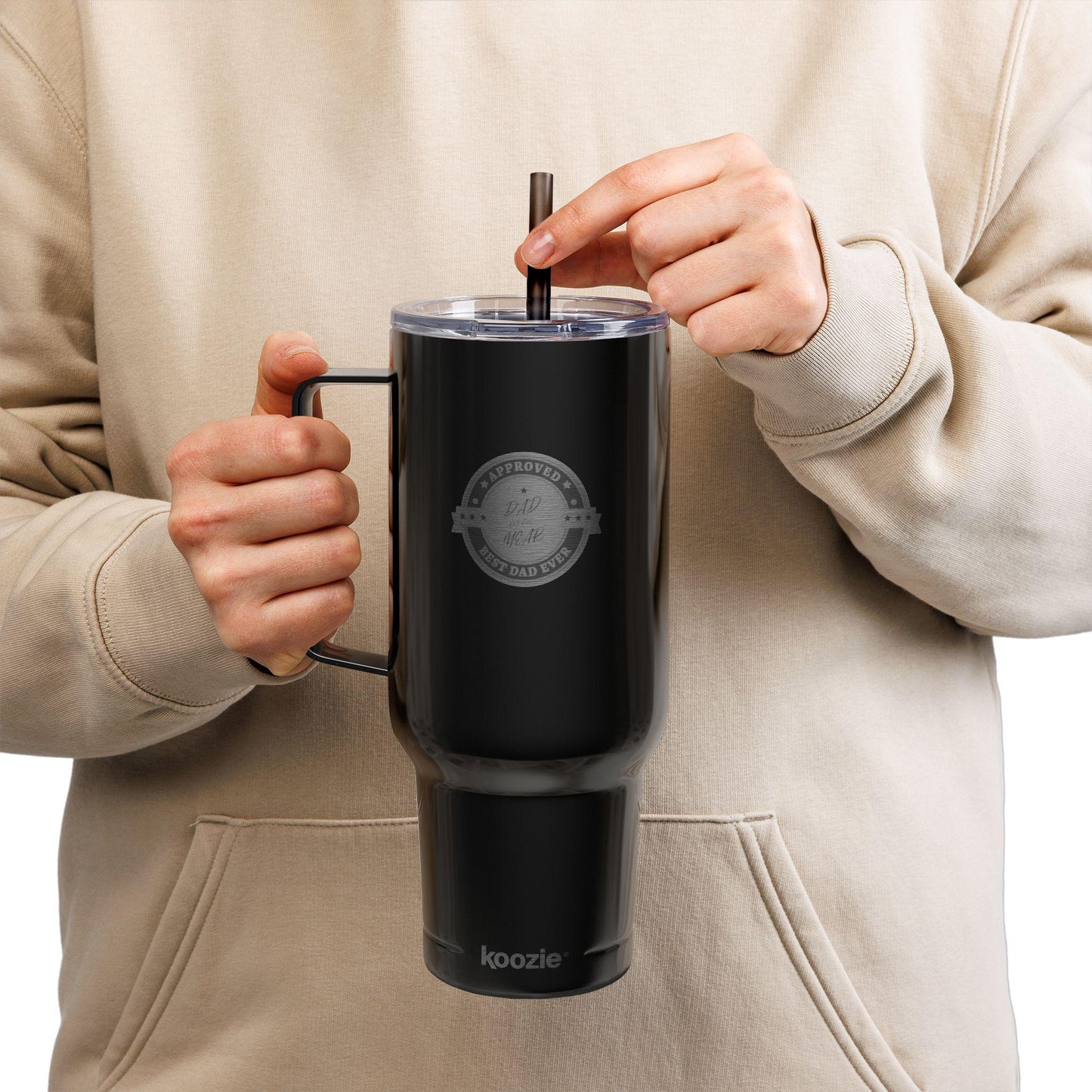 Personalized Husband Dad Grandpa Insulated Tumbler, 40oz Engraved Travel Cup, Custom Drinkware for Hot & Cold, Perfect for Celebrations