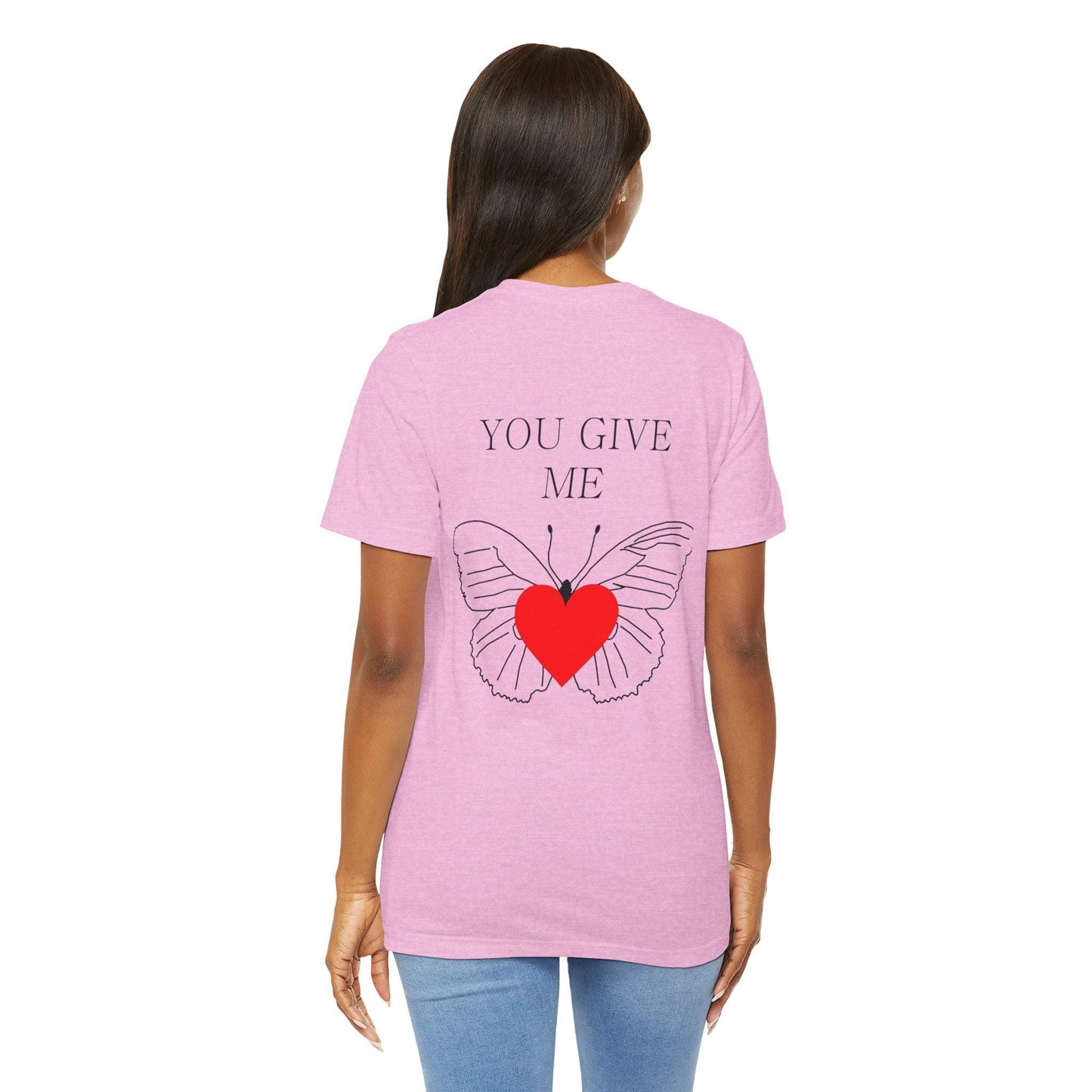 Butterfly Love Tee, Casual Shirt for Nature Lovers, Gift for Girlfriend, Romantic Gift, Summer Wear