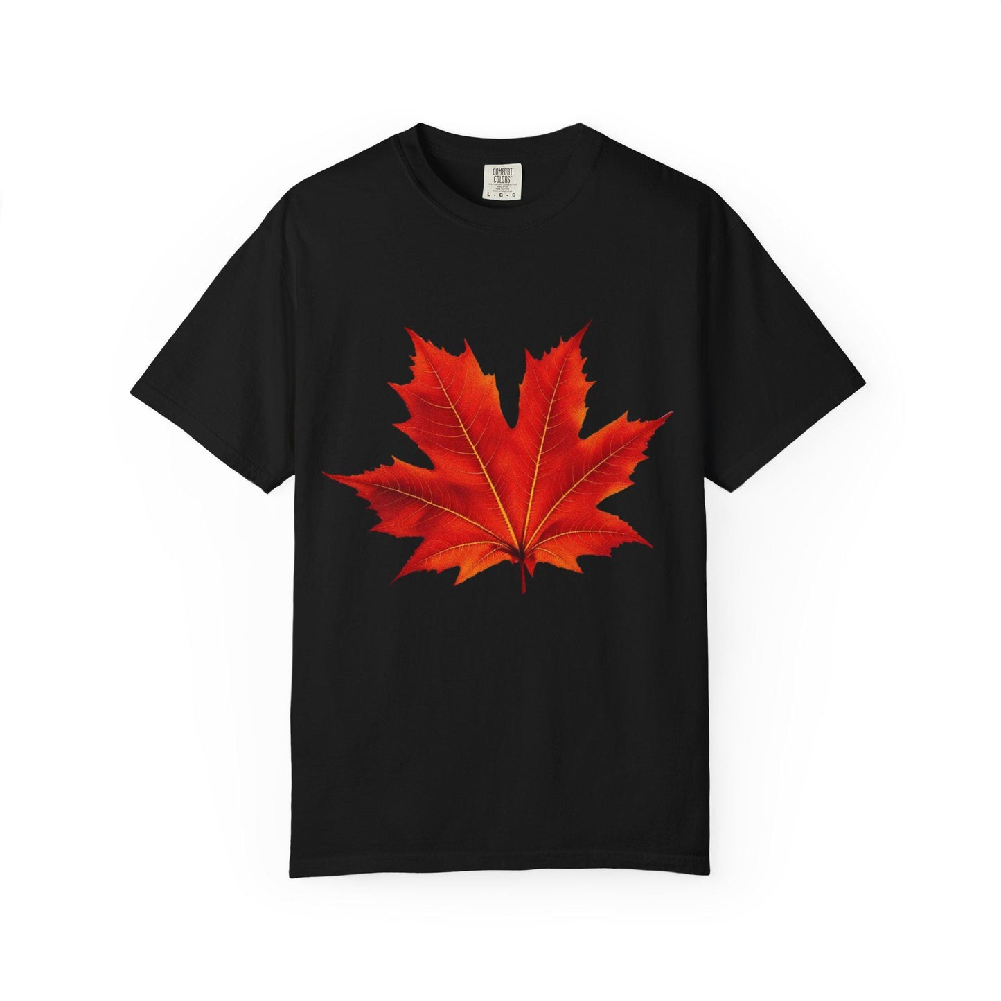 Autumn Red Maple Leaf Graphic T-Shirt, Fall Leaves Tee, Unisex Shirt, Nature Lover Gift, Thanksgiving Top