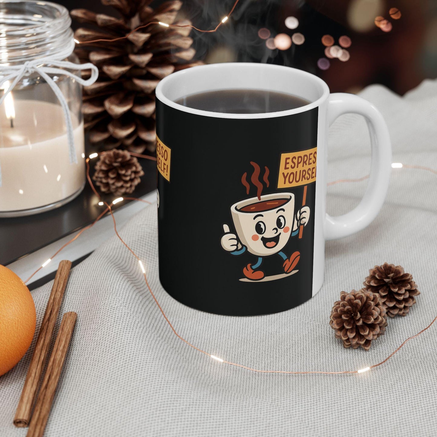 Espresso Yourself Coffee Mug, Cute Drinkware Gift for Coffee Lovers, Espresso Mug, Ideal Back 2 School Gift for Teachers and Parents