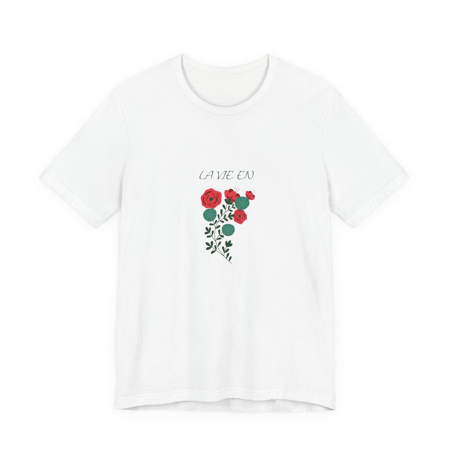 Floral Unisex Tee with Romantic Vibes, Perfect for Casual Spring Fall Summer Wear, Gifts, Valentine's Day, Plant Lovers, Everyday Style