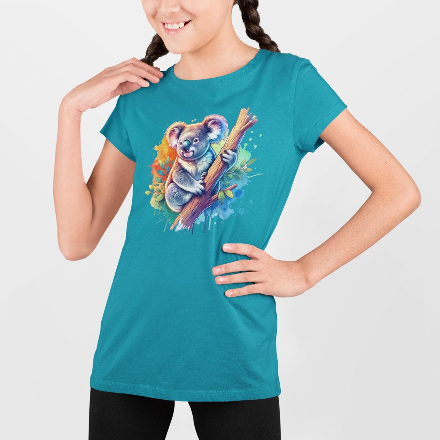 Children's Colorful Koala Tee, Fun Kids T-Shirt, Animal Tee, Gift for Nature Lovers, Birthday Present, Great Gift for Boys and Girls