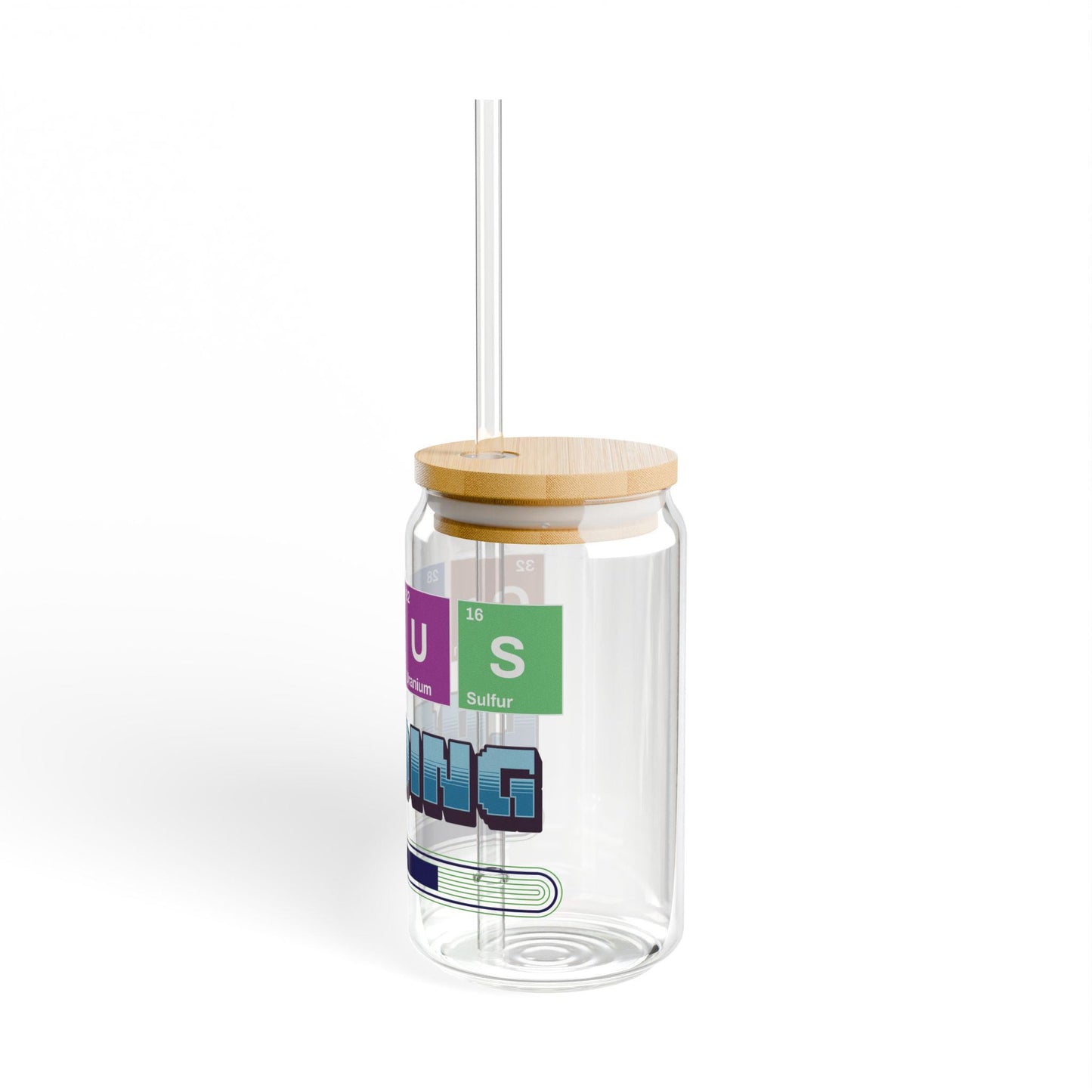 Geeky Science Sipper Glass with Straw, Loading Specimen Tea Water Cup, Perfect for Science Lovers, Gifts for Chemists, Unique Home Decor