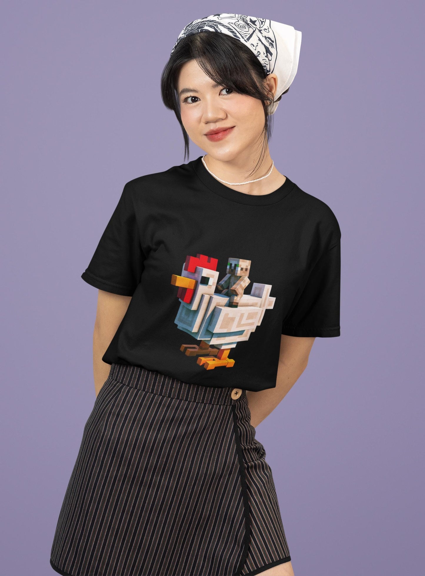 Minecraft Movie Chicken Jockey Kids T-Shirt, Fun Graphic Tee for Playtime, Cool Gift for Birthdays, School Days, Casual Back to School Wear