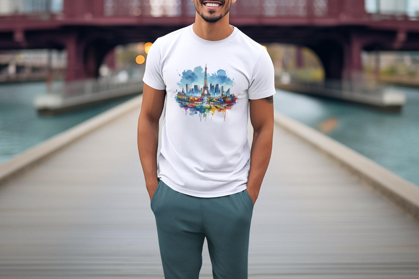 Paris en Couleur T-Shirt, Casual Fashion Tee, Gift for Travelers, Summer Wardrobe Essential, Eiffel Tower Art Shirt, Vacation Vibe Tee