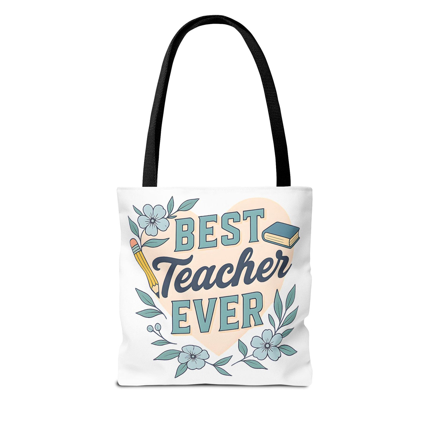 Best Teacher Ever Tote Bag - Stylish Carryall for Teacher, School Event, College, Eco-Friendly, Gift for Teacher Appreciation Back to School