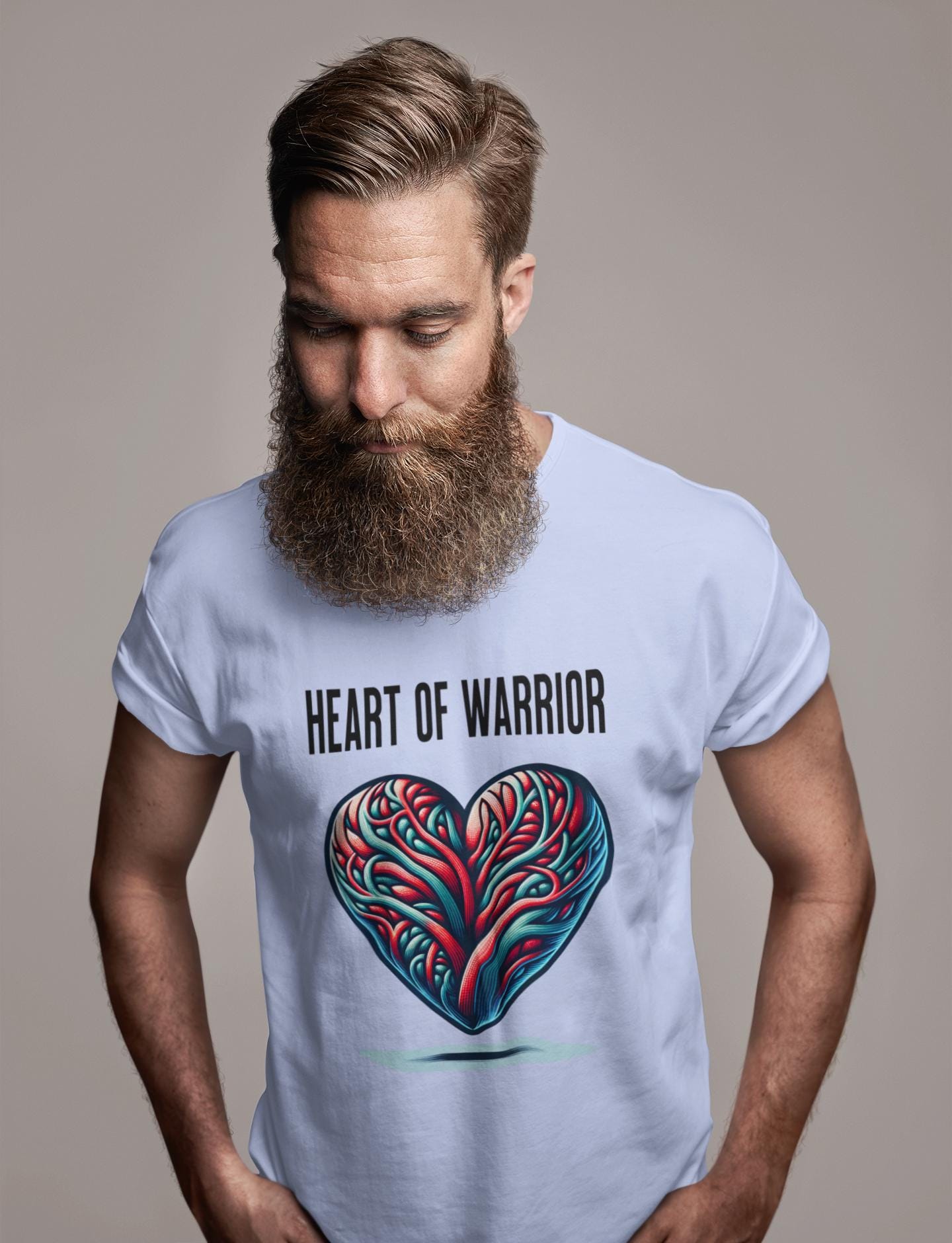 Heart of Warrior Unisex Tee, Inspirational Shirt, Motivational Gift, Casual Spring Summer Fall Wear, Empowerment Apparel, Heart Graphics Tee