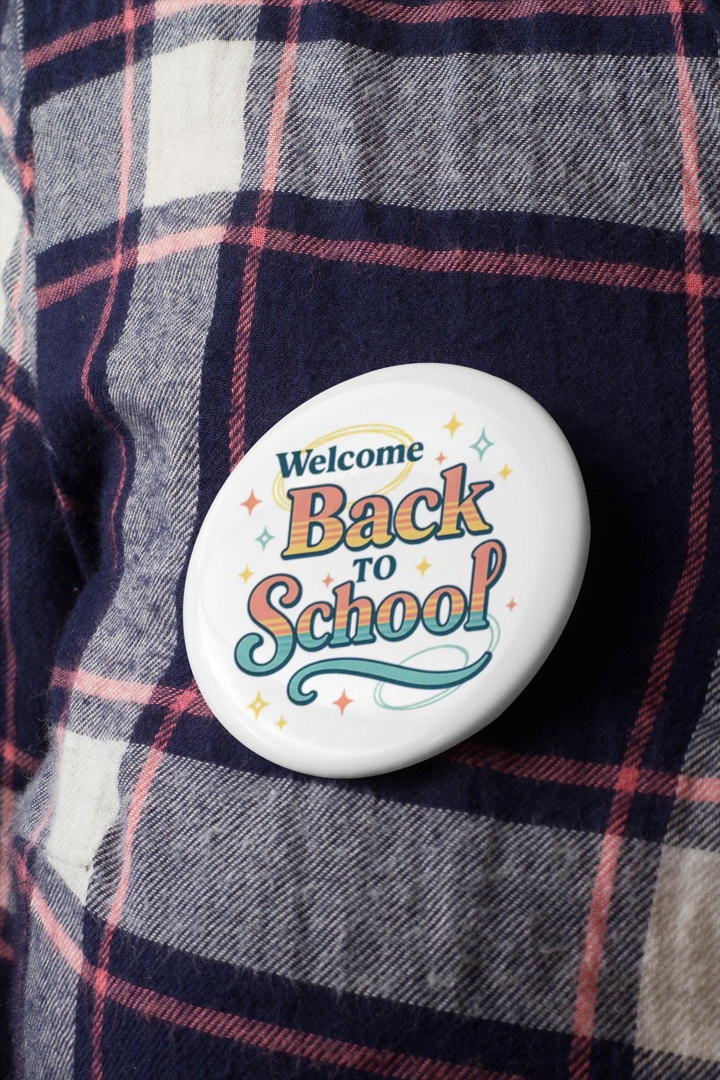 Welcome Back to School Pin Buttons, Fun School Accessories, Teacher Gifts, Student Supplies, Classroom Decor, Welcome Back Pins