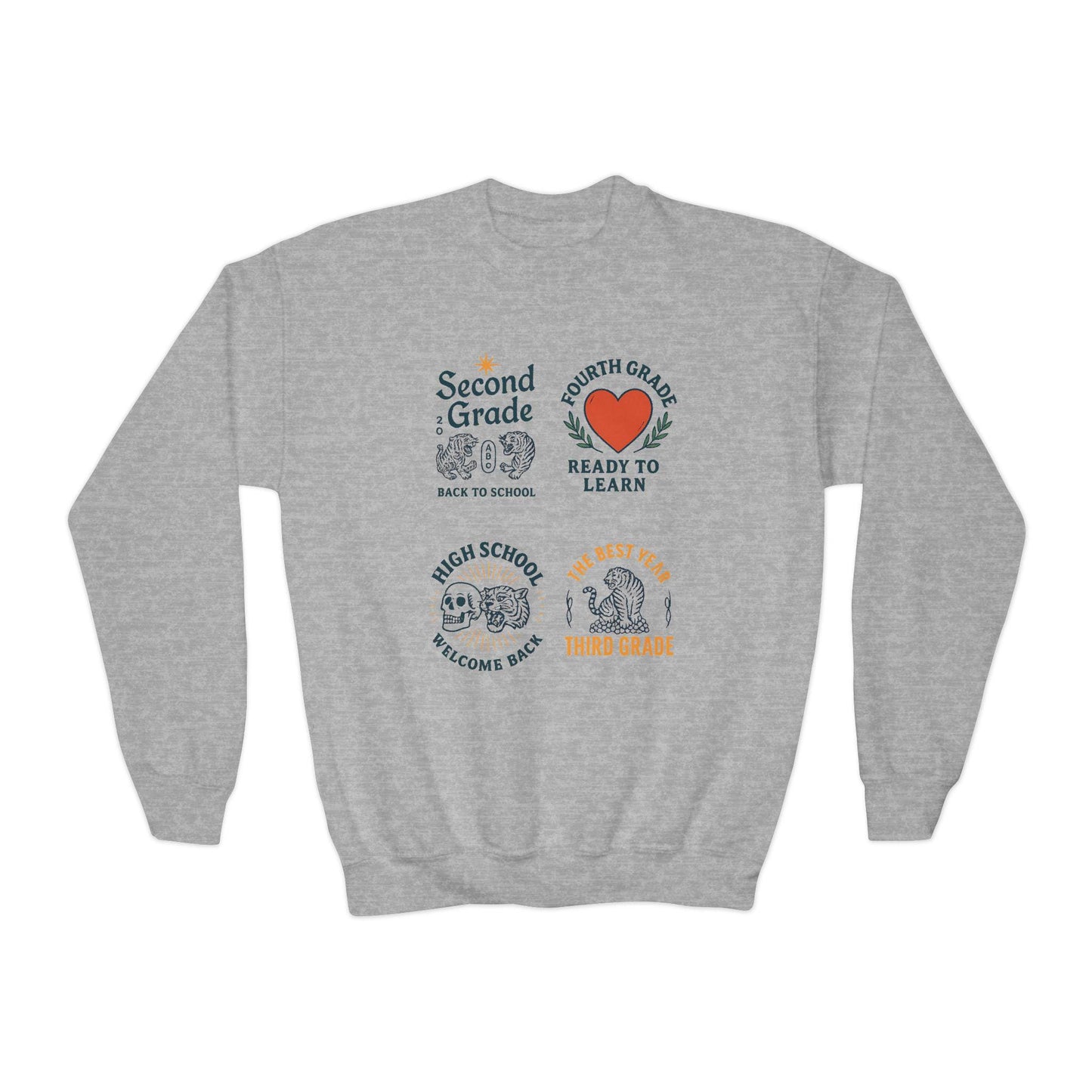 Kids Inspiring Sweatshirt - Inspiring Message for Different School Grades, Fun Sweatshirt, Gift for Boys & Girls Back to School