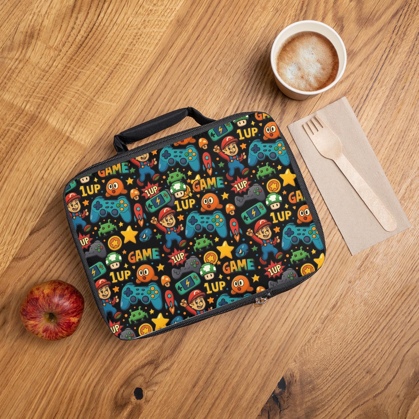 Video Game Lunch Bag - Perfect for Back to School, Picnics, and Playdates, Gamer Enthusiast Lunch Bag, School Lunch Bag for Girls & Boys