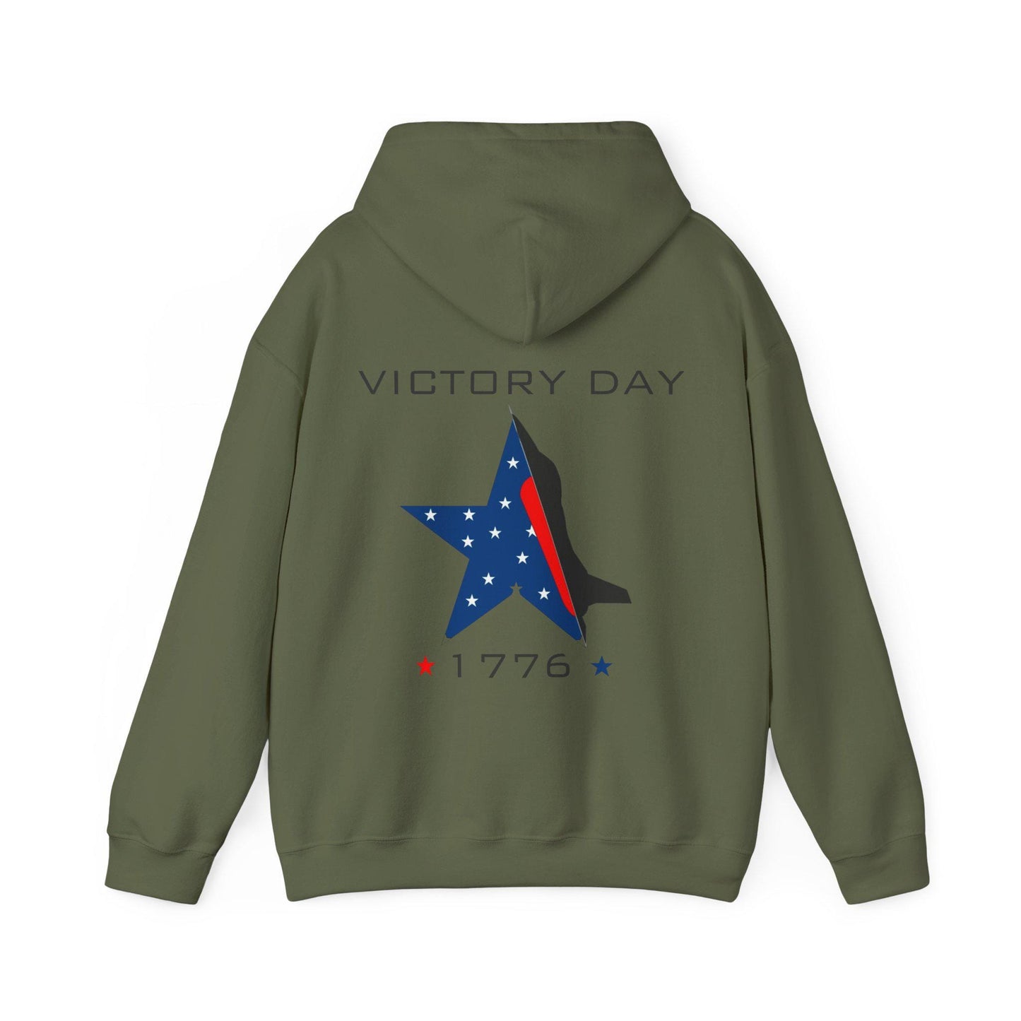 Victory Day Hoodie, Patriotic Sweatshirt, Comfy Casual Wear, Gift for Veterans, Independence Day Apparel, American Pride, Red White Blue