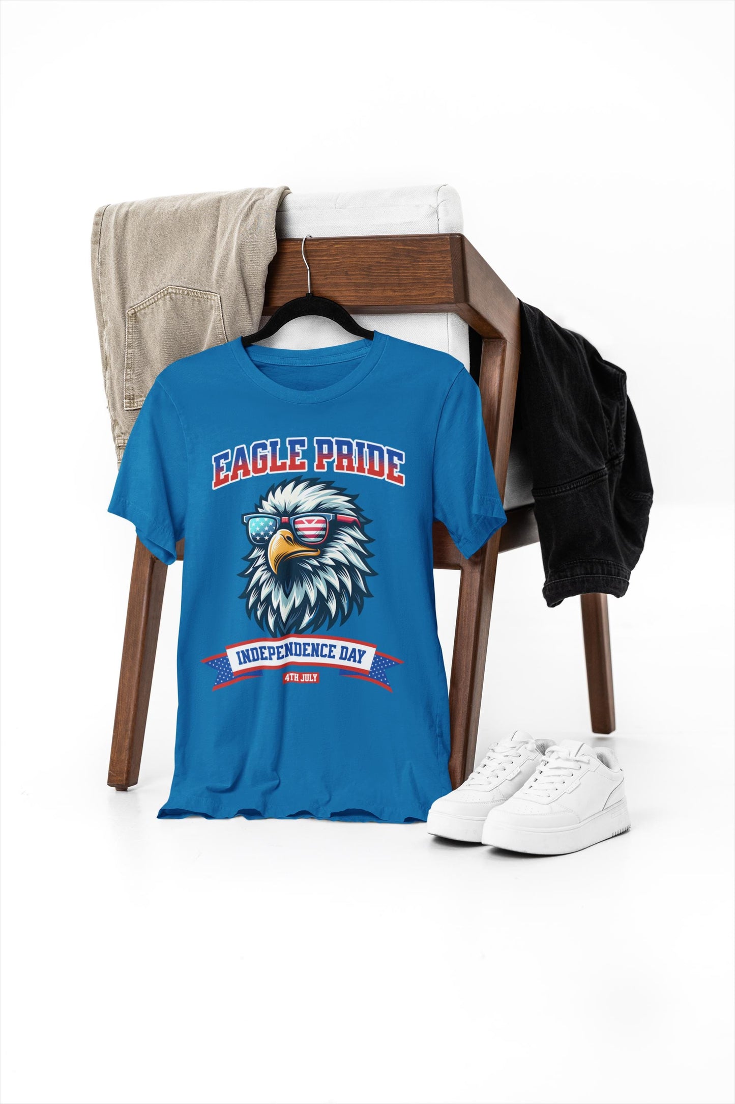 American Eagle 4th of July T-Shirt, Men and Women Garment-Dyed July 4th Tee, Summer BBQ, Independence Day, Red White Blue, Comfort Colors.