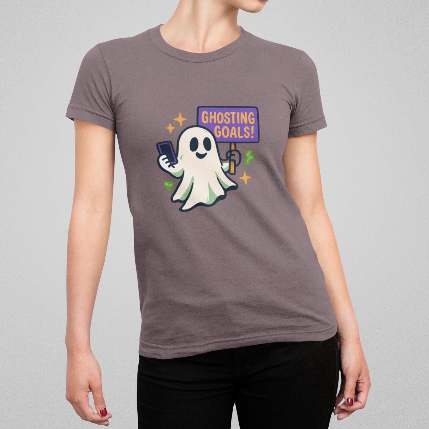 Ghosting Goals Youth Short Sleeve Tee, Fun Halloween Tee, Cute Ghost Graphic Tee, Spooky Season Apparel, Kids' Halloween Top Back to School
