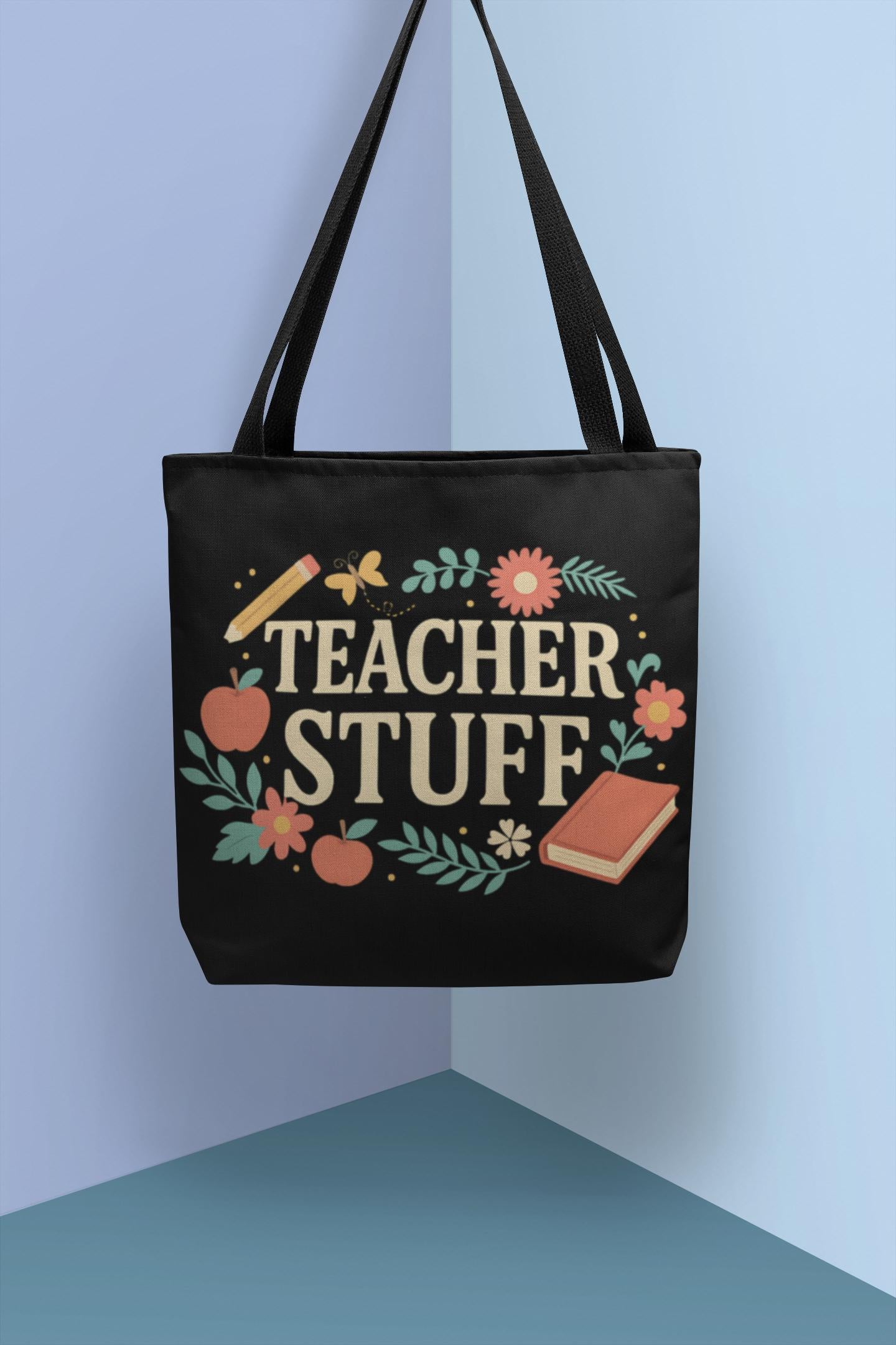 Teacher Stuff Tote Bag - Perfect Gift for Educators, Back to School, Classroom Essentials, Teacher Appreciation, Eco-Friendly Bag