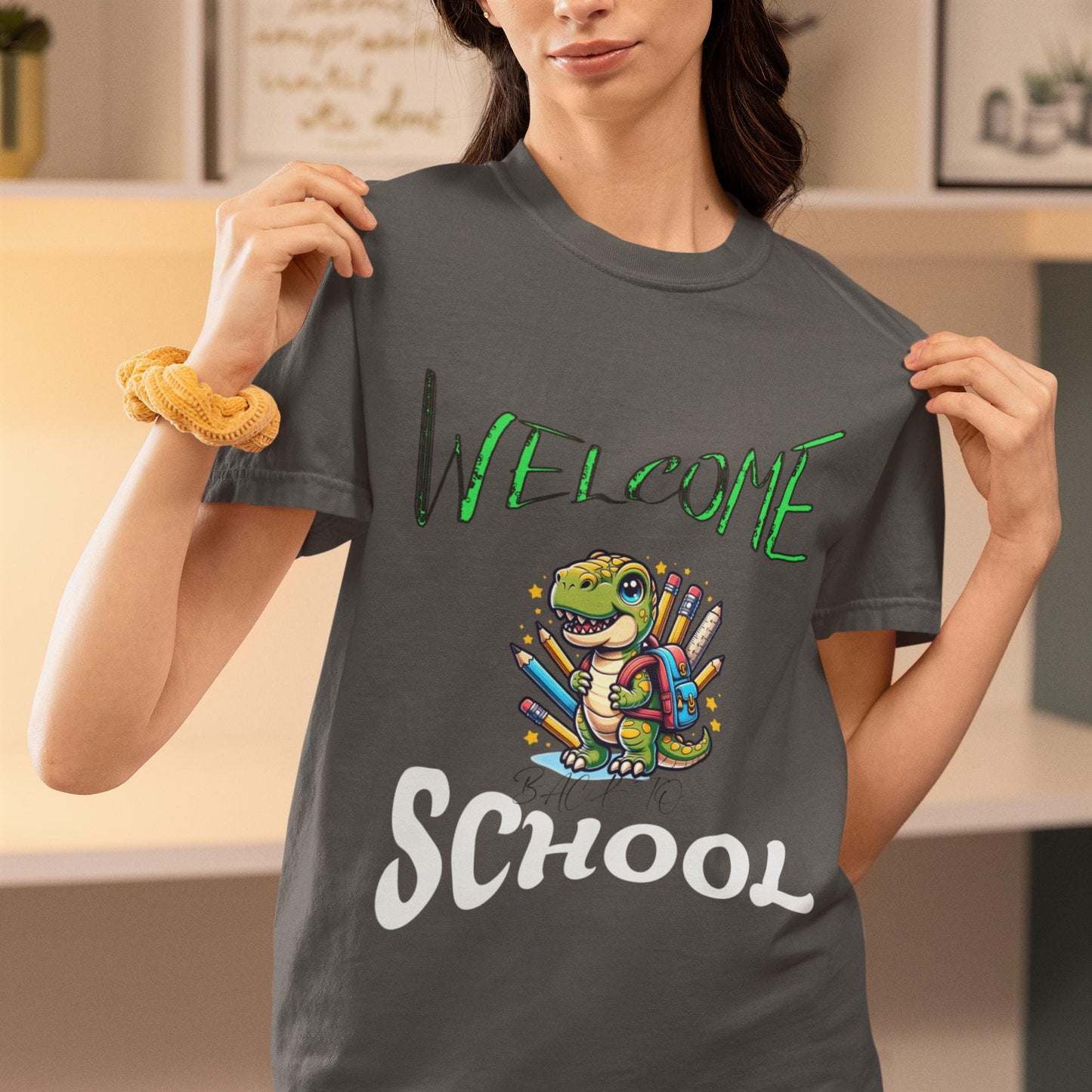 Welcome School to School T-Shirt, Cute Dino Tee, Back to School Gift for Teachers, Welcome Back TShirt, Teacher Appreciation, Teacher Shirt