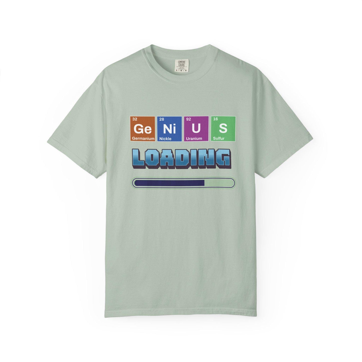 Genius Loading T-Shirt, Funny Science Shirt, Graphic Tee Gift for Students, Comfort Colors Casual Wear, Fun Back to School Nerdy Tee, Unisex