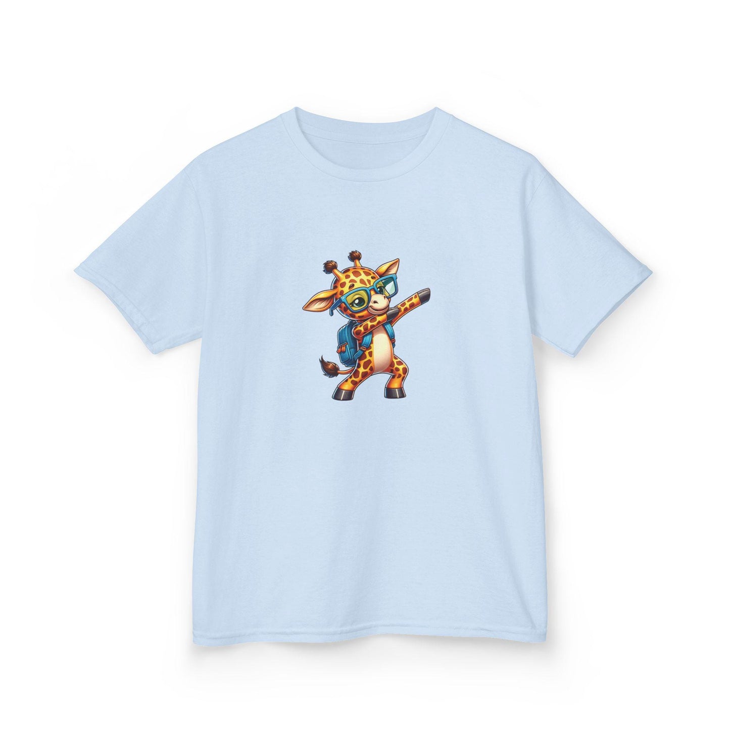 Kids Back to School Happy Giraffe T-Shirt, Floral Globe Graphic Tee, Fun Shirt for Children, Cool Back to School Clothing for Him and Her