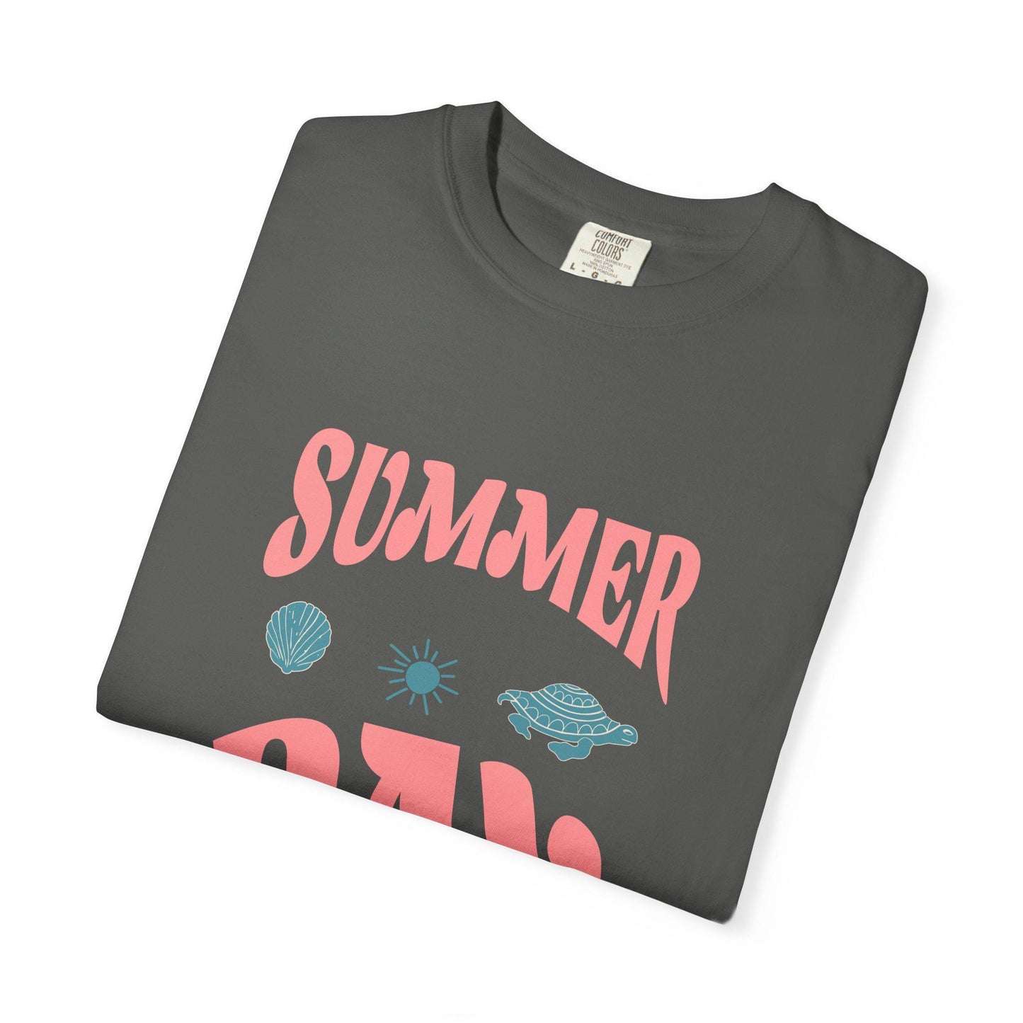 Summer Day Unisex Garment-Dyed T-Shirt, Casual Tee, Beachwear, Gift for Her, Summer Festival Apparel, Fun Outdoors T-Shirt, Summer Vibes