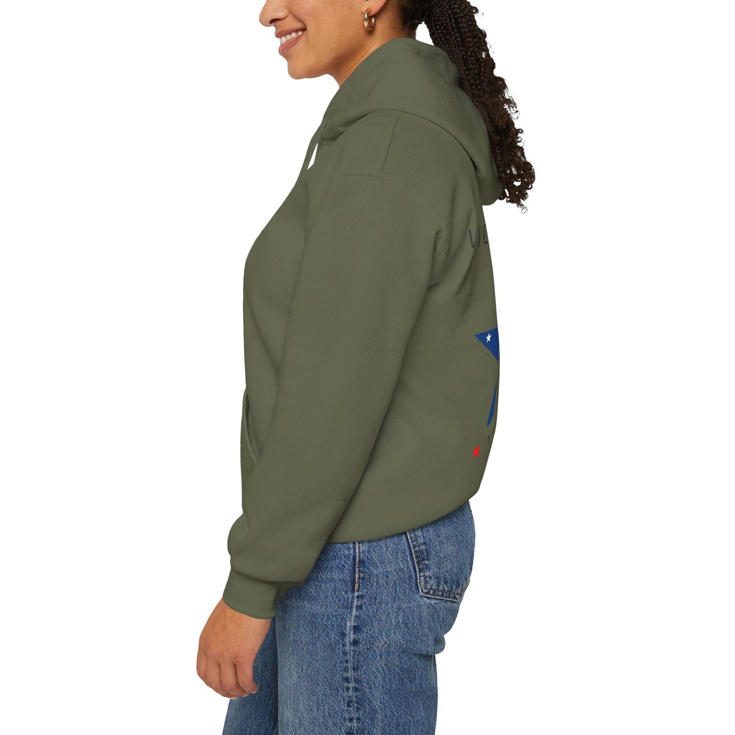 Victory Day Hoodie, Patriotic Sweatshirt, Comfy Casual Wear, Gift for Veterans, Independence Day Apparel, American Pride, Red White Blue