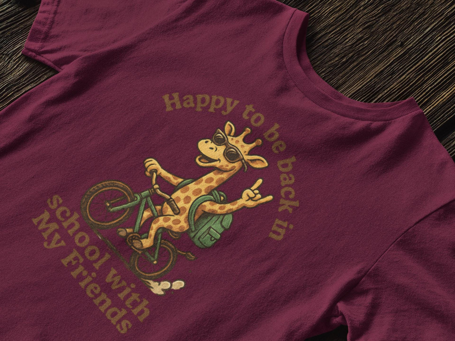 Back to School Giraffe Tee, Kids T-Shirt, Back to School Gift for Students, Welcome Back T-Shirt, Back-to-School T-Shirt, Student Shirt