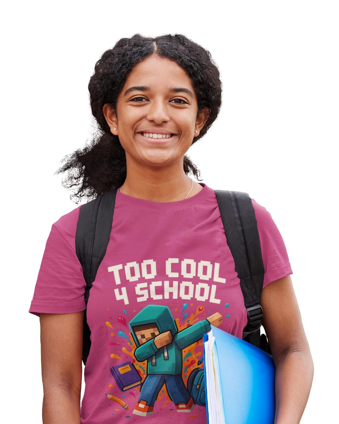 Minecraft Inspired Too Cool 4 School Youth T-Shirt, Kids Tee, Back to School Gift for Students, Welcome Back T-Shirt, Back-to-School T-Shirt