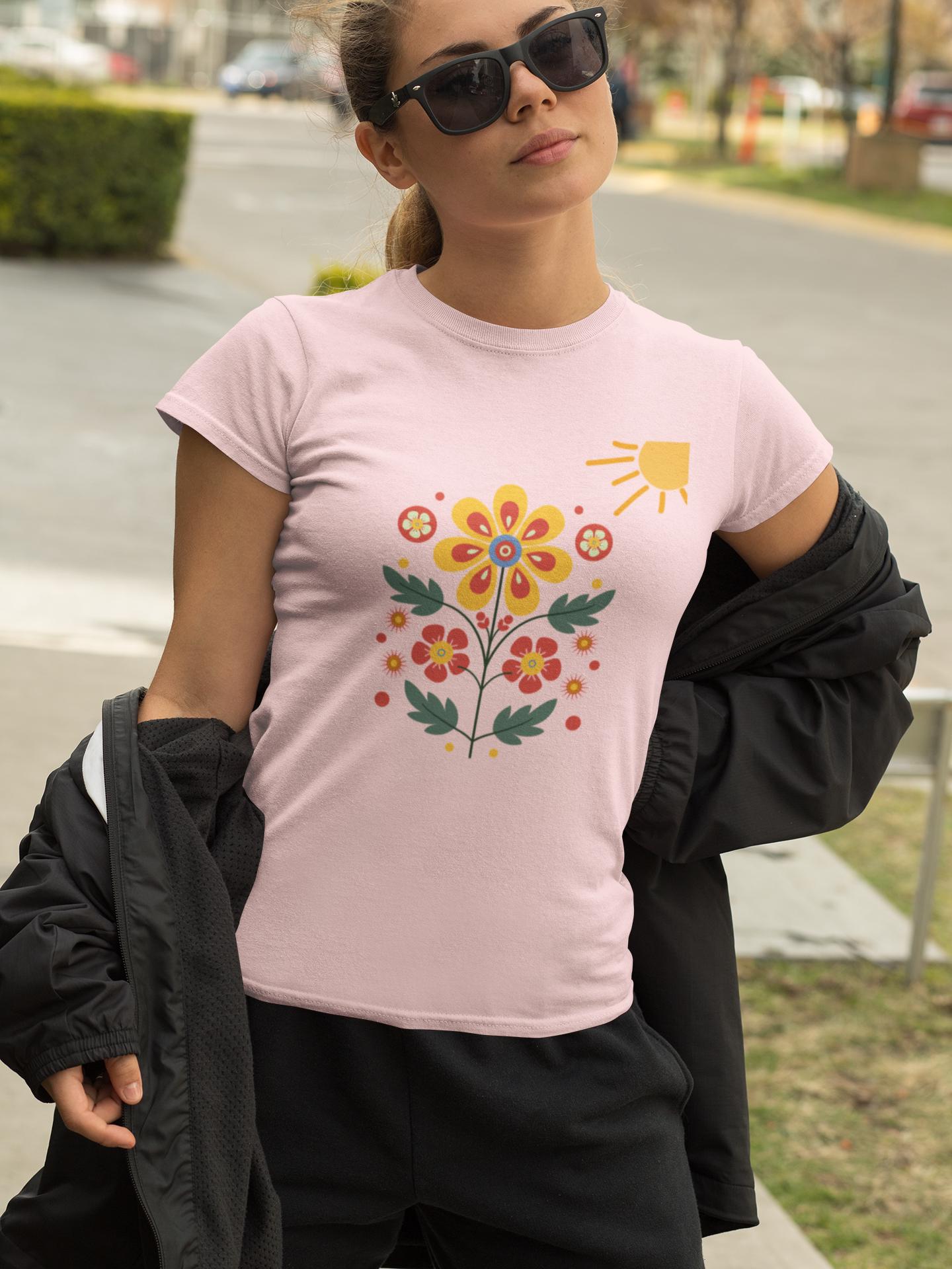 Boho Floral Tee, Nature Inspired Shirt, Spring Floral Top, Unisex Eco-Friendly T-Shirt, Perfect Gift for Garden Lovers, Summer Vibes