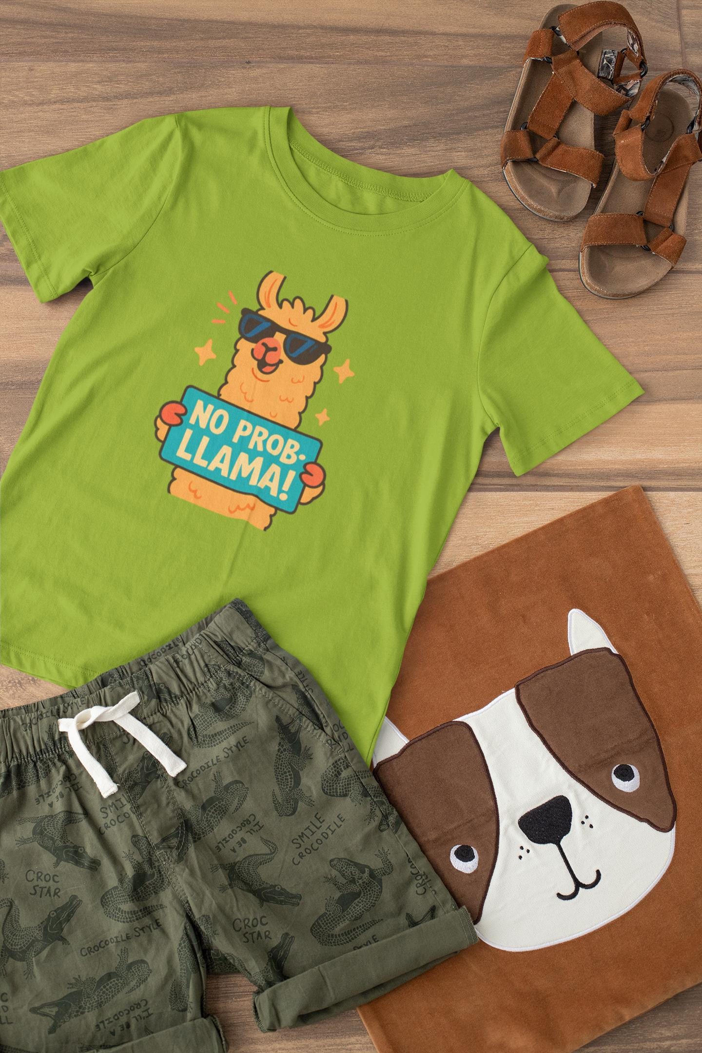 Kids Llama T-Shirt - Fun Cotton Tee for Playful Children, Birthday Parties, Summer Outfits, Casual Animal Lovers Tee, Back to School Apparel
