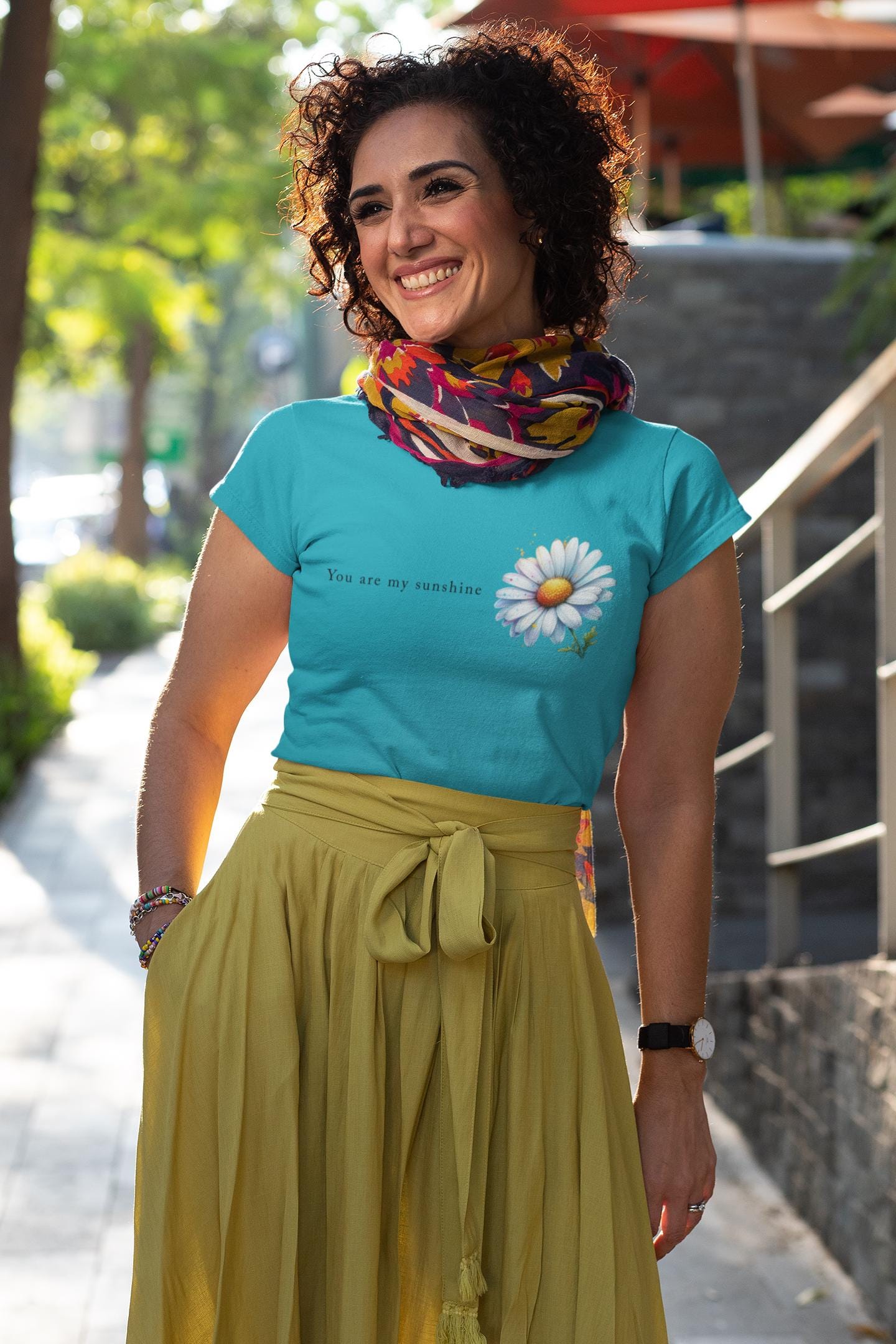 Sunshine Flower Unisex Garment-Dyed T-Shirt | Inspirational Tee | Gift for Her | Casual Wear | Spring Fashion | Eco-Friendly |Fun Summer Tee