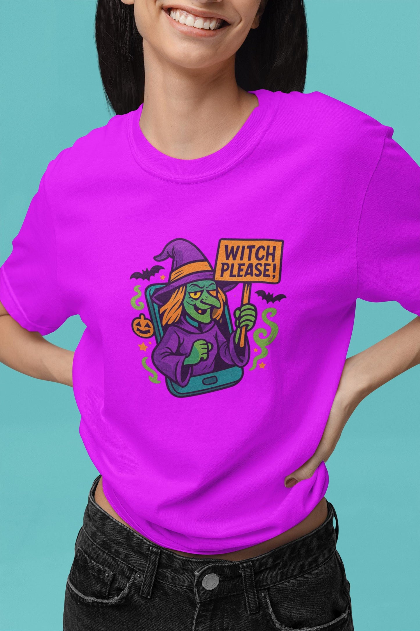 Halloween Witch Youth Tee, Spooky Trick or Treat, Kids Halloween Apparel, Witch Please Graphic Tee, Back to School Apparel for Boys & Girls
