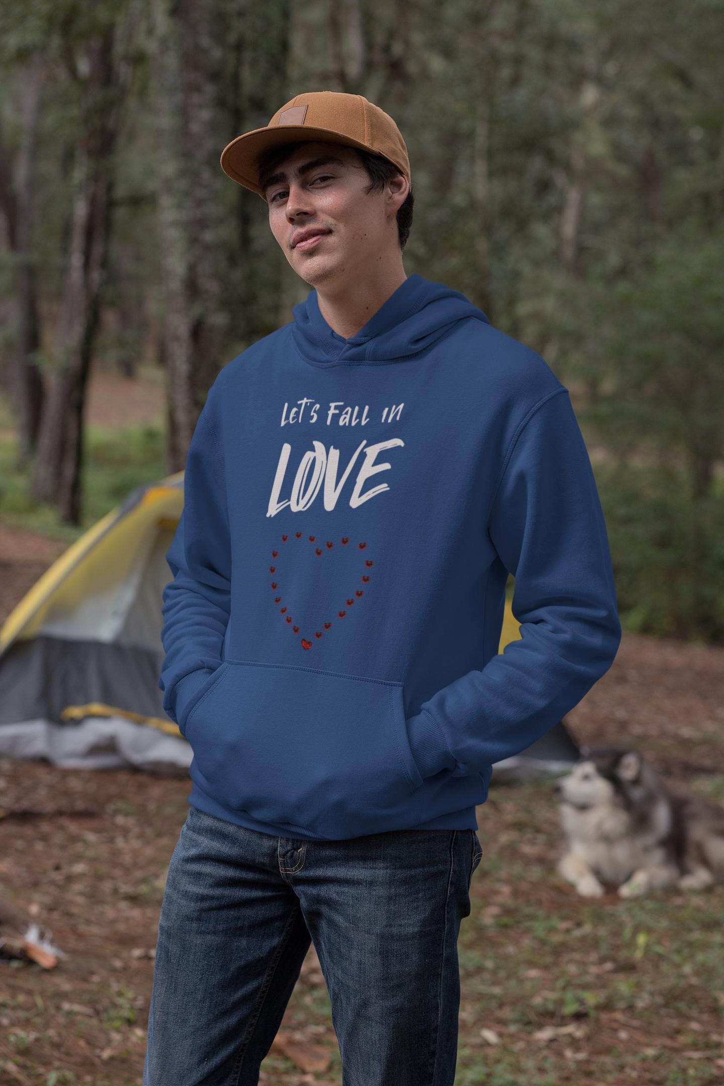 Let's Fall in Love Fun Flirty Hoodie, Fall Graphic Hooded Sweatshirt, Everyday Wear Cozy Hoodie, Cute Summer Top, Unisex Pullover Sweater