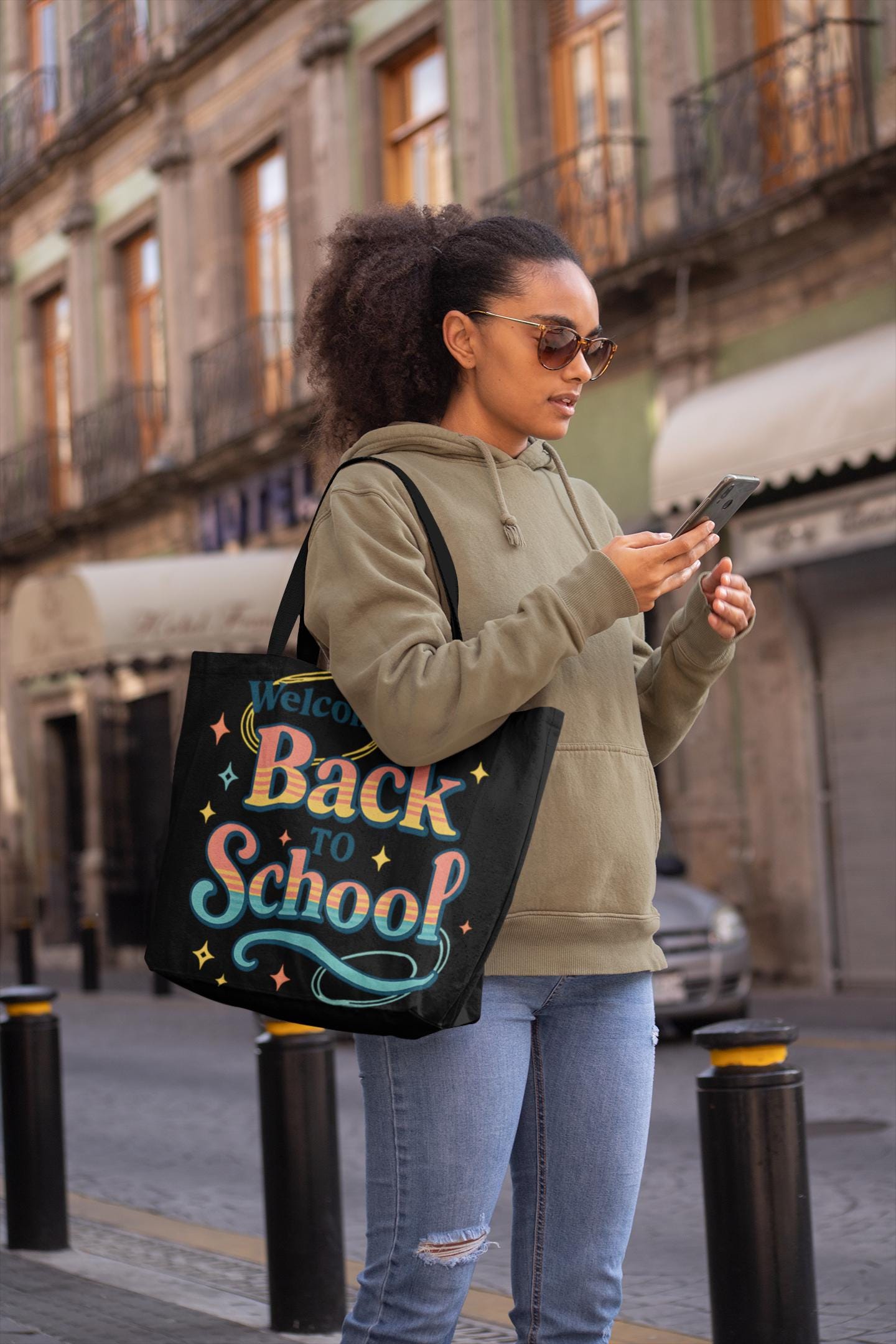 Back to School Tote Bag - Stylish Carryall for Students, School Events, College, Eco-Friendly, Gift for Teacher Appreciation Back to School