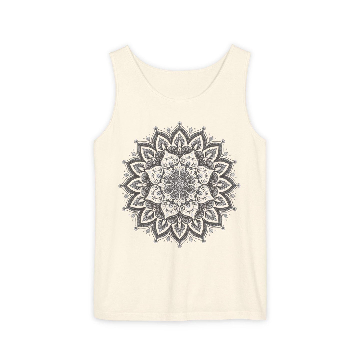 Mandala Graphic Tank Top, Meditation Spiritual Top, Neodiverse Astro Celestial Neo-Soul Top, Active Yoga Enthusiast Top, Hippie Minimalist,
