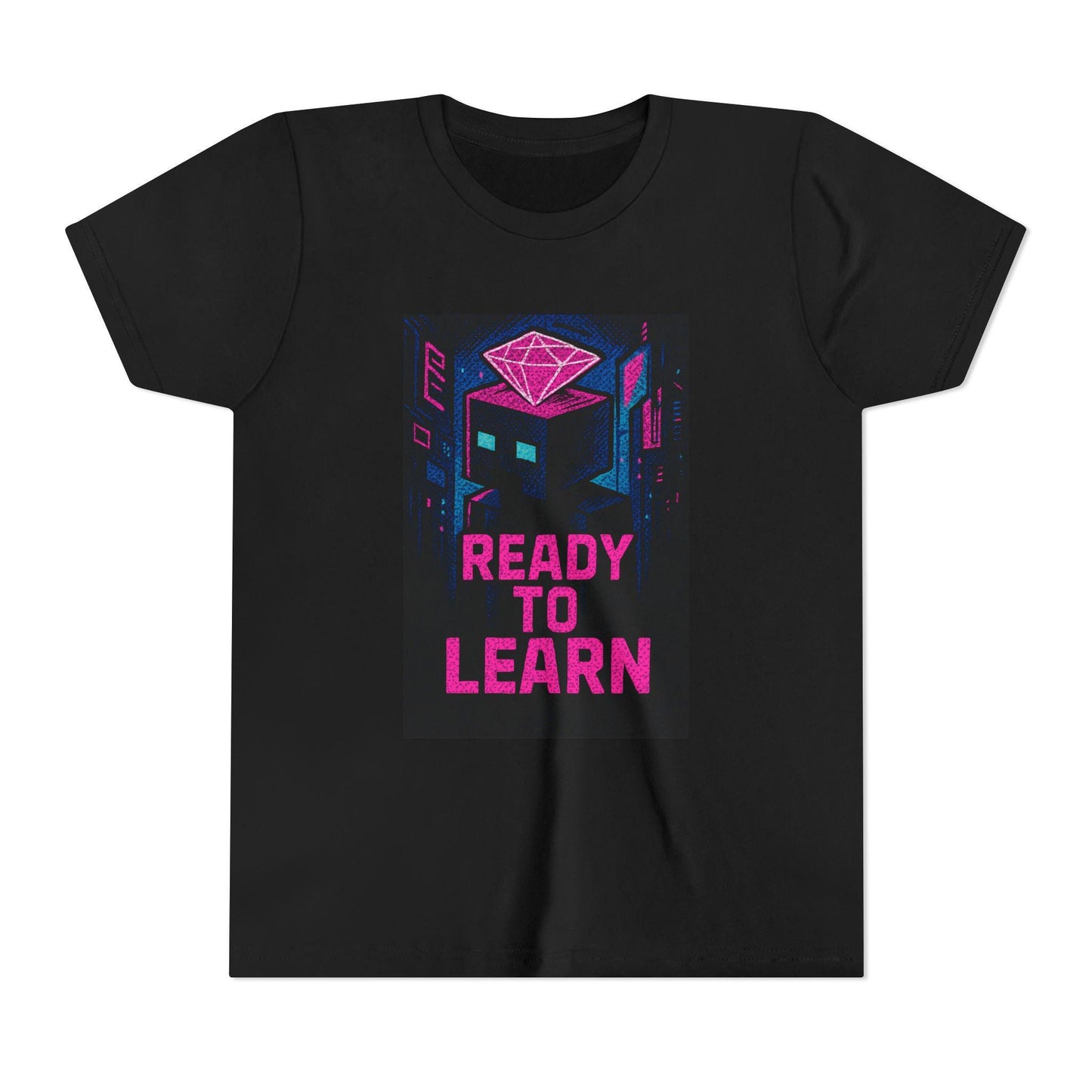 Youth Minecraft Inspired Tee - Ready to Learn, Gamer Shirt, Back To School Student Tee, First Day Of Back to School Shirts for Boys & Girls