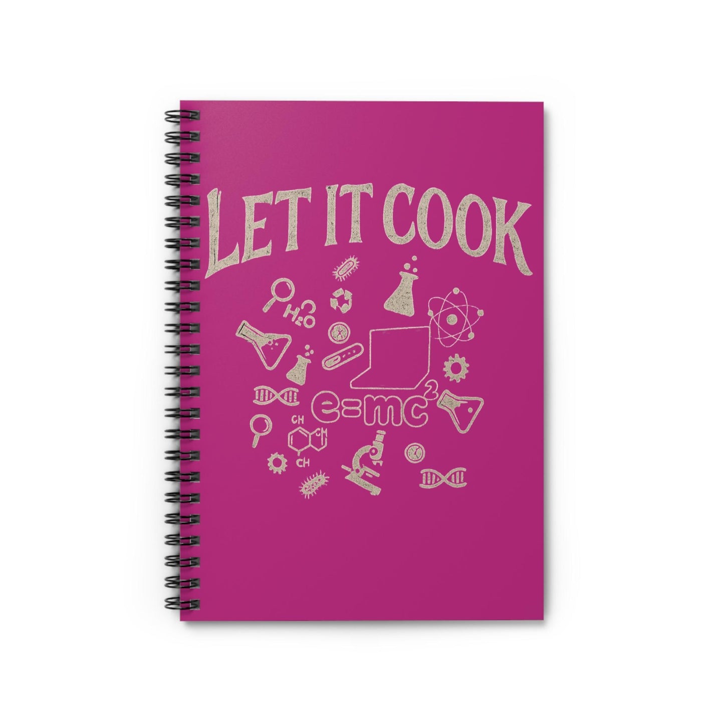 Science Lab Spiral Notebook, Chemistry Journal for Students Teachers STEM Gift Cute, Study Notes Planner Back to School Laboratory Scientist