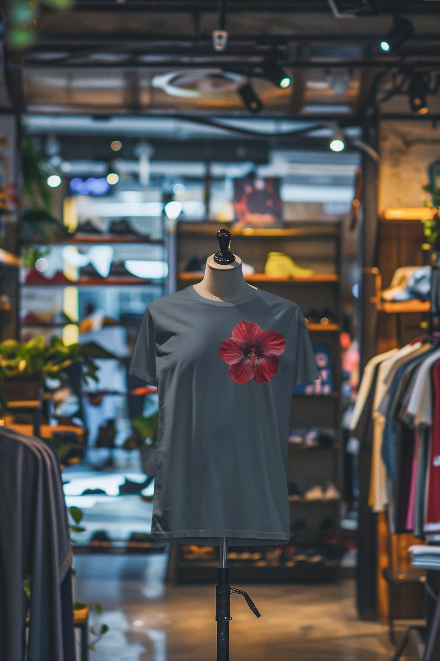 Hibiscus Flower Beach T-Shirt, Casual Comfort Tee, Lightweight Summer Shirt, Everyday Wear, Nature Enthusiast Apparel, Comfort Colors Tee