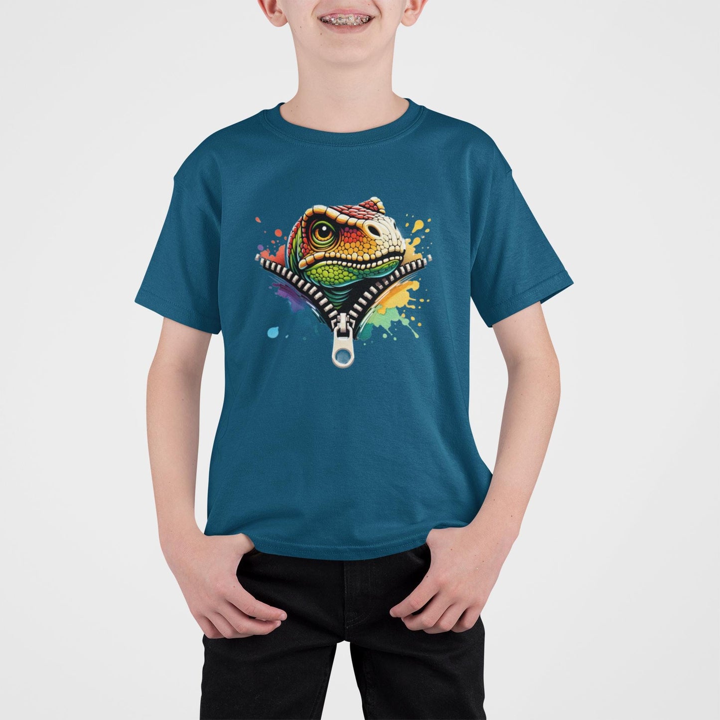 Kids Dinosaur Graphic Tee, Fun Shirt for Children, Cool Summer Clothing, Gift for Kids, Party Wear, Youth Tee, Children's Favorite Reptile