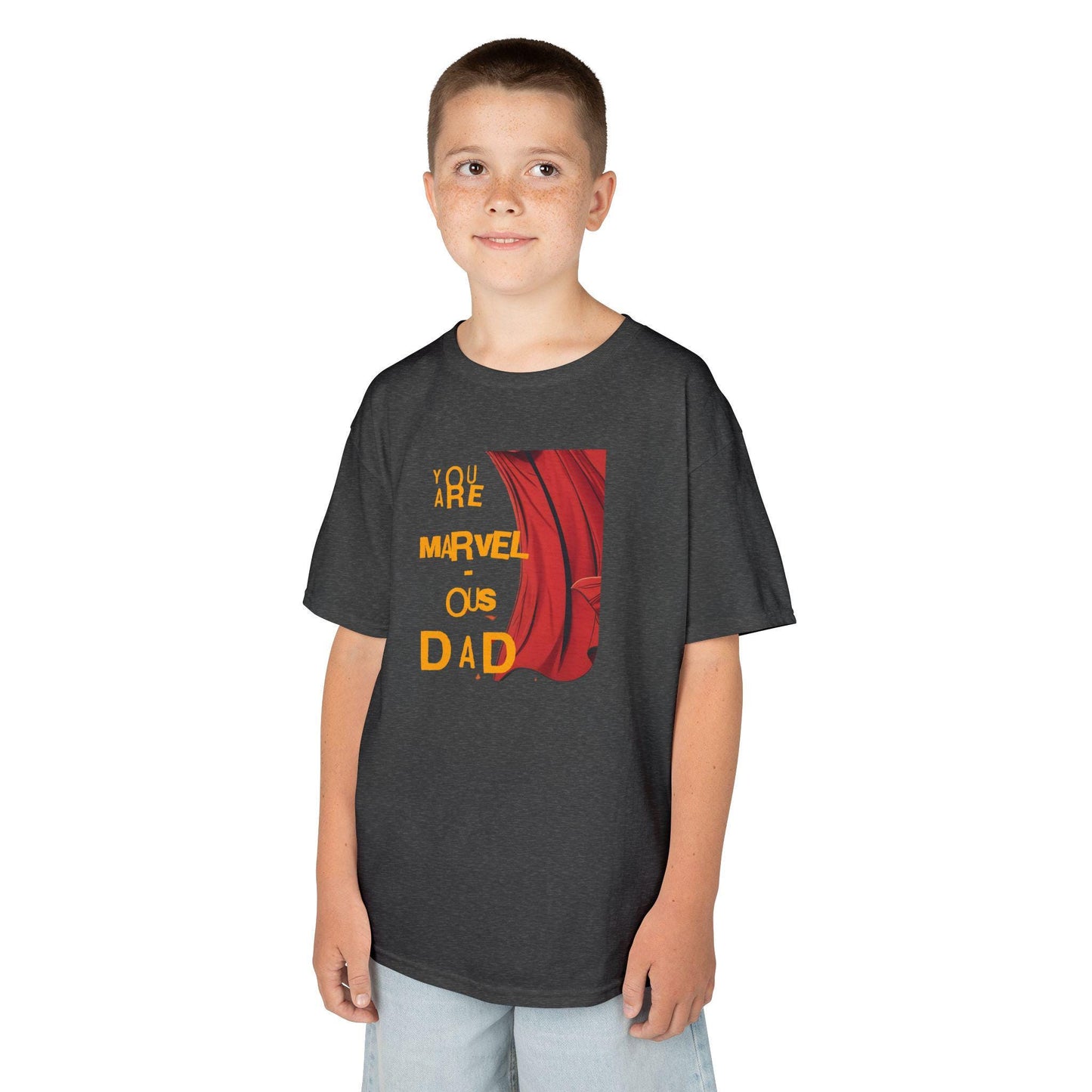 Marvelous Dad Kids Tee, Gift for Father's Day, Birthday Shirt for Boys, Motivational Tee, Casual Kids Wear