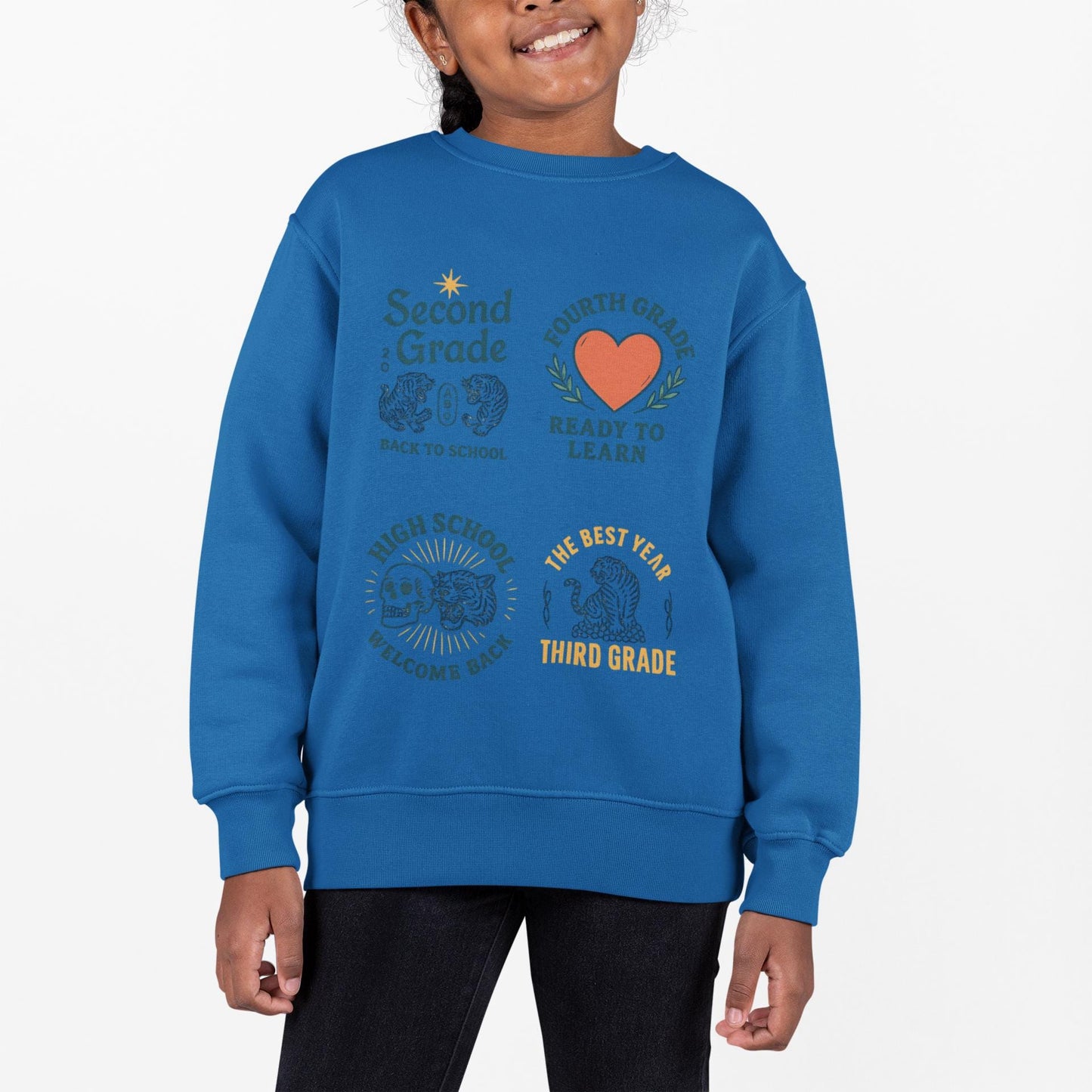 Kids Inspiring Sweatshirt - Inspiring Message for Different School Grades, Fun Sweatshirt, Gift for Boys & Girls Back to School