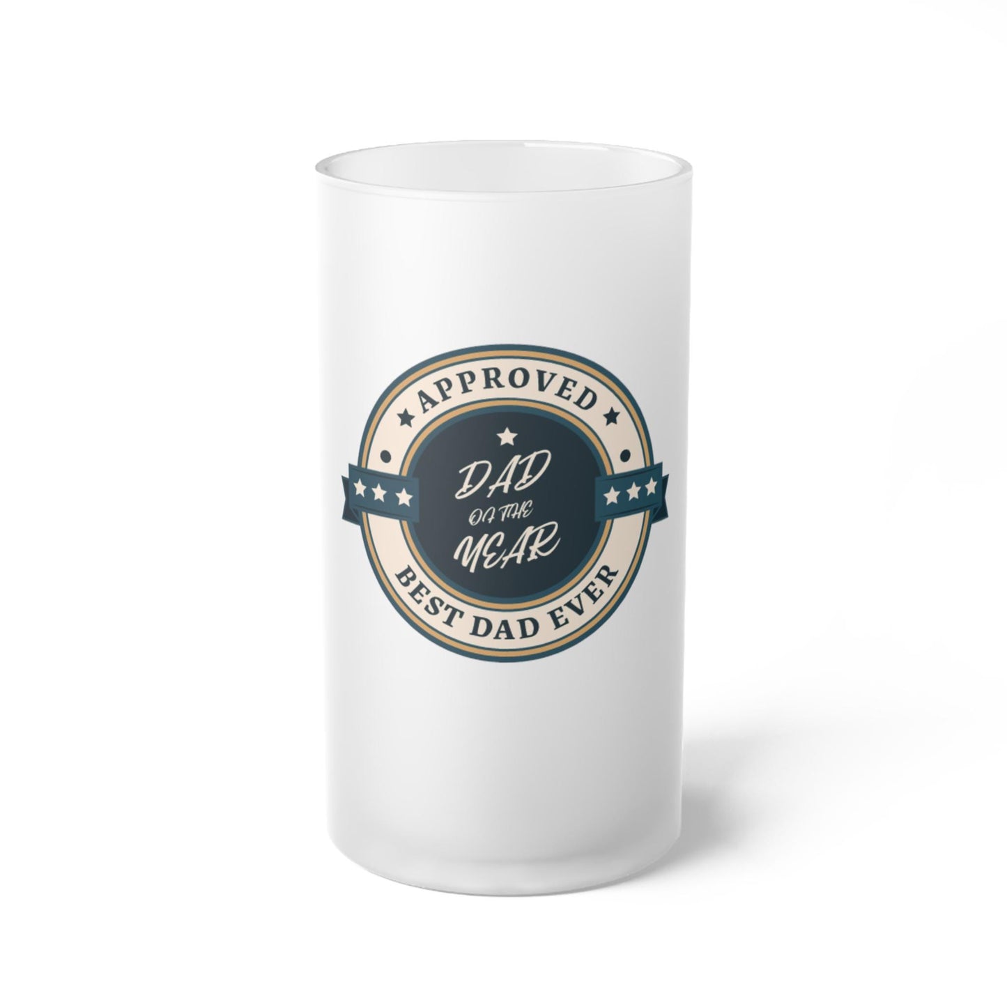 Personalized Husband Dad Grandpa Frosted Beer Mug for Dad, Best Dad Ever Gift, Funny Beer Glass, Father's Day Present, Birthday Gift for Him