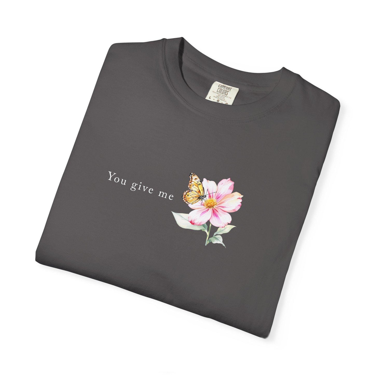 Whimsical Floral Butterfly T-Shirt, Nature Lover Shirt, Everyday Casual Tee, Gift for Her, Spring Fashion Top, Eco-friendly Apparel